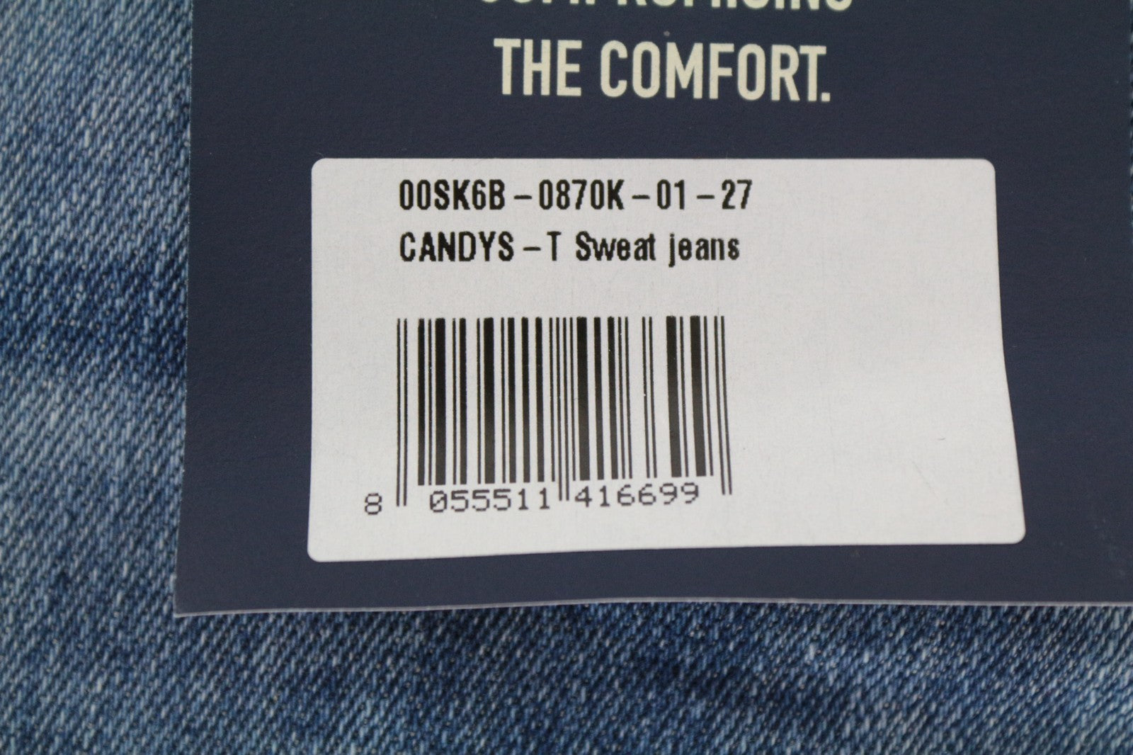 DIESEL Candys-T 0870K Women Jeans W27 Regular Fit Washed Cotton Stretch Blue