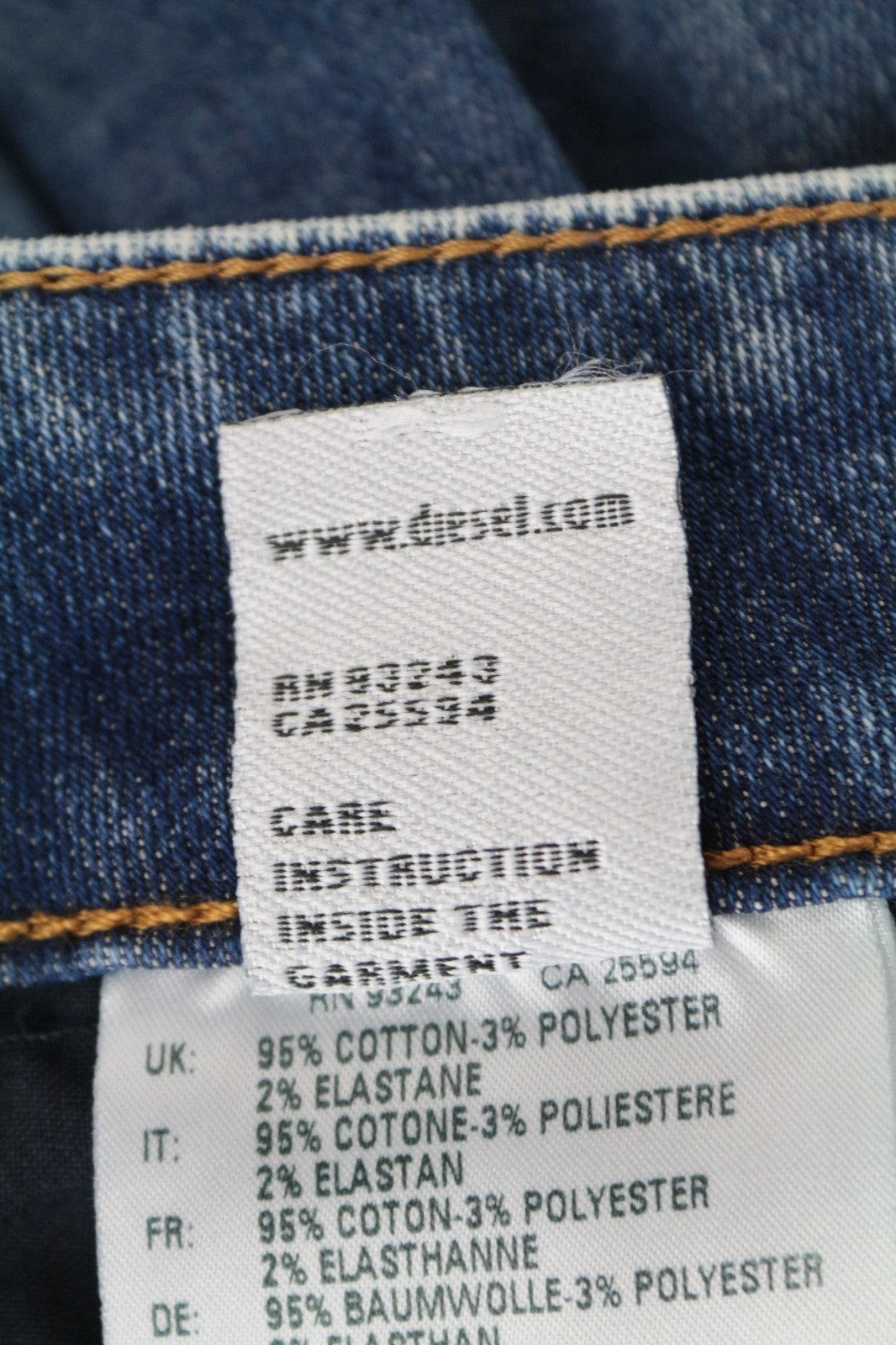 DIESEL Candys-T 0870K Women Jeans W27 Regular Fit Wash Cotton Stretch Blue