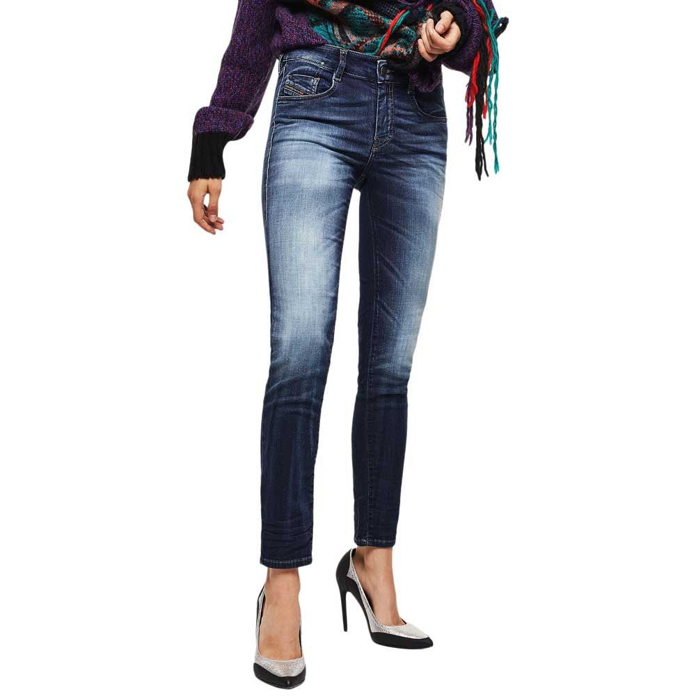 DIESEL D-Ollies-NE 069IE Women Jeans W26 Sweat Jogg Slim Washed Stretch Blue