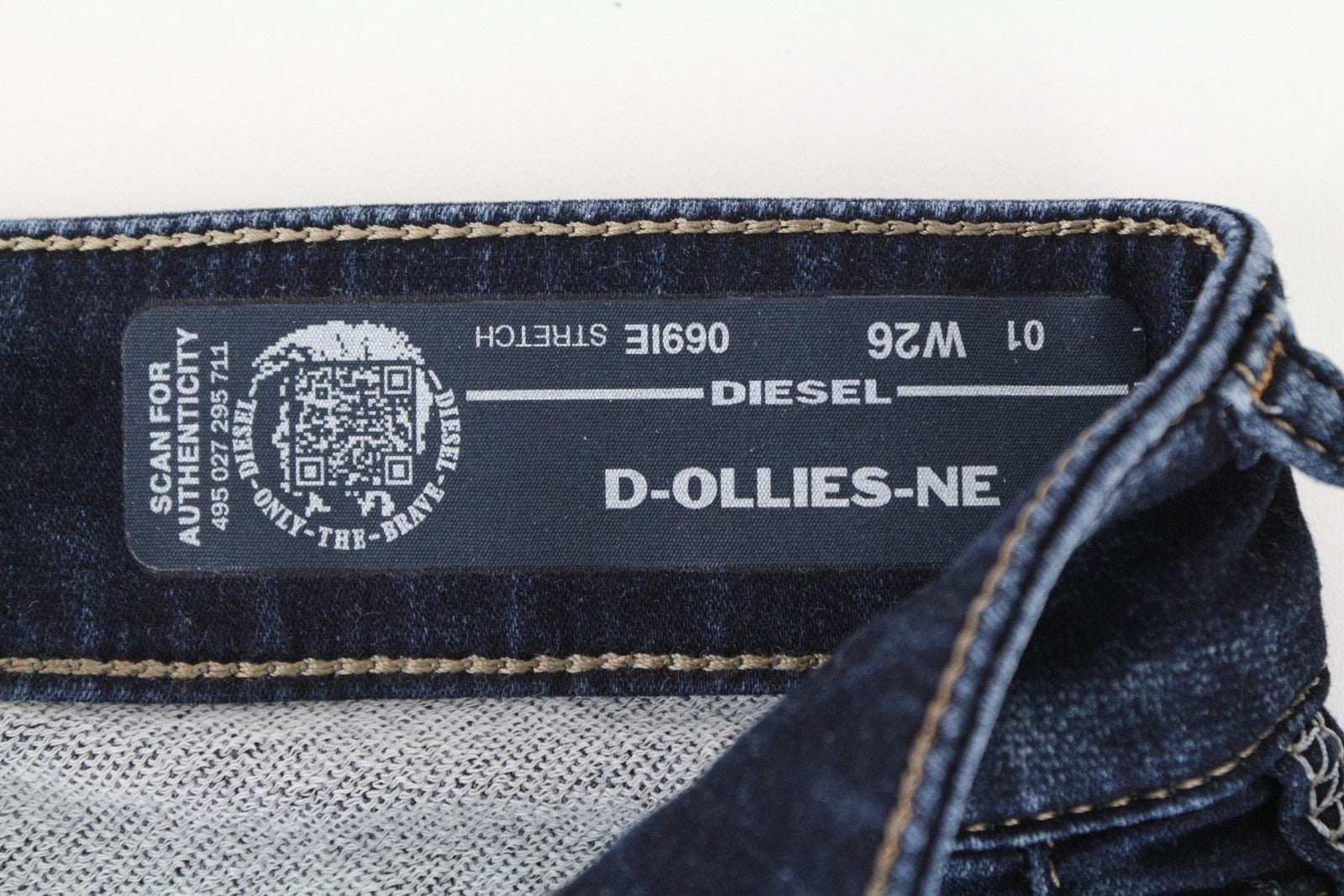 DIESEL D-Ollies-NE 069IE Women Jeans W26 Sweat Jogg Slim Washed Stretch Blue