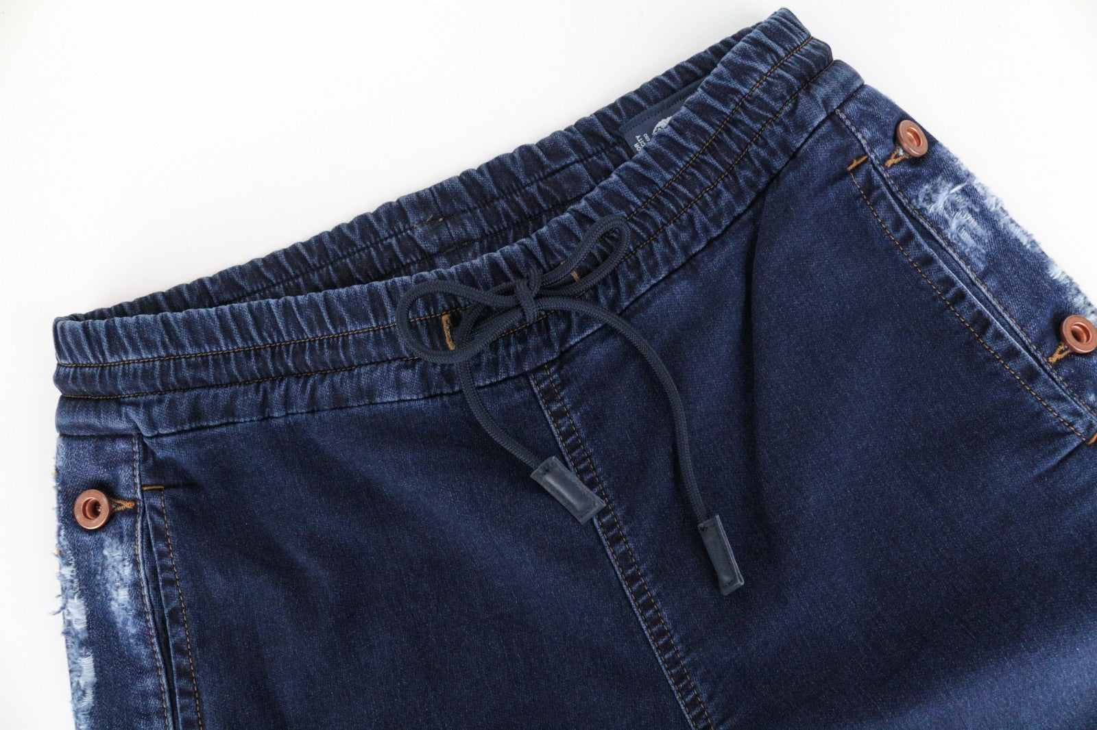 DIESEL Abbie-Ne 069AW Women Jeans W27 Sweat Jogg Wide Fit Blue Cotton Stretch