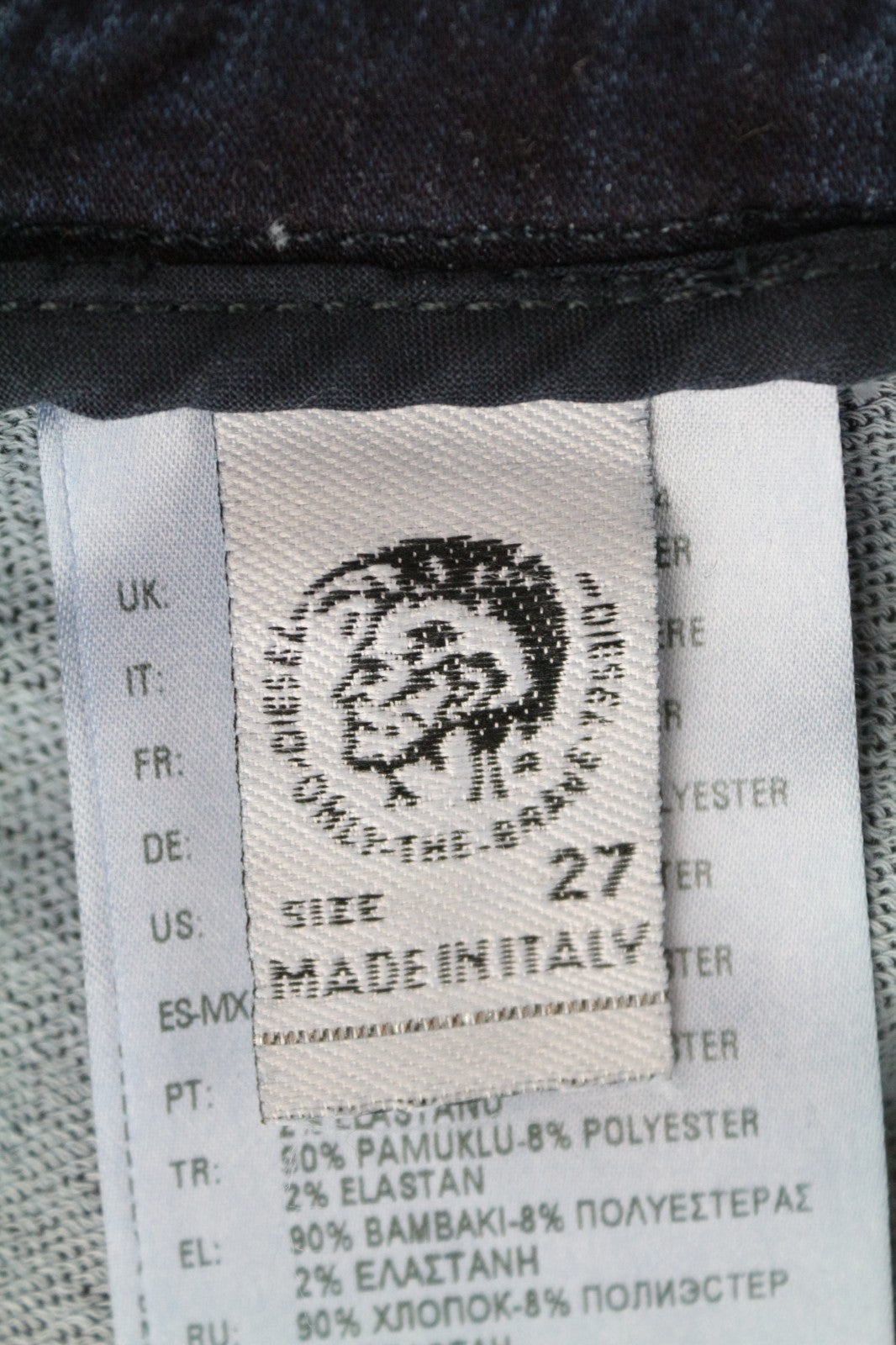 DIESEL Abbie-Ne 069AW Women Jeans W27 Sweat Jogg Wide Fit Blue Cotton Stretch