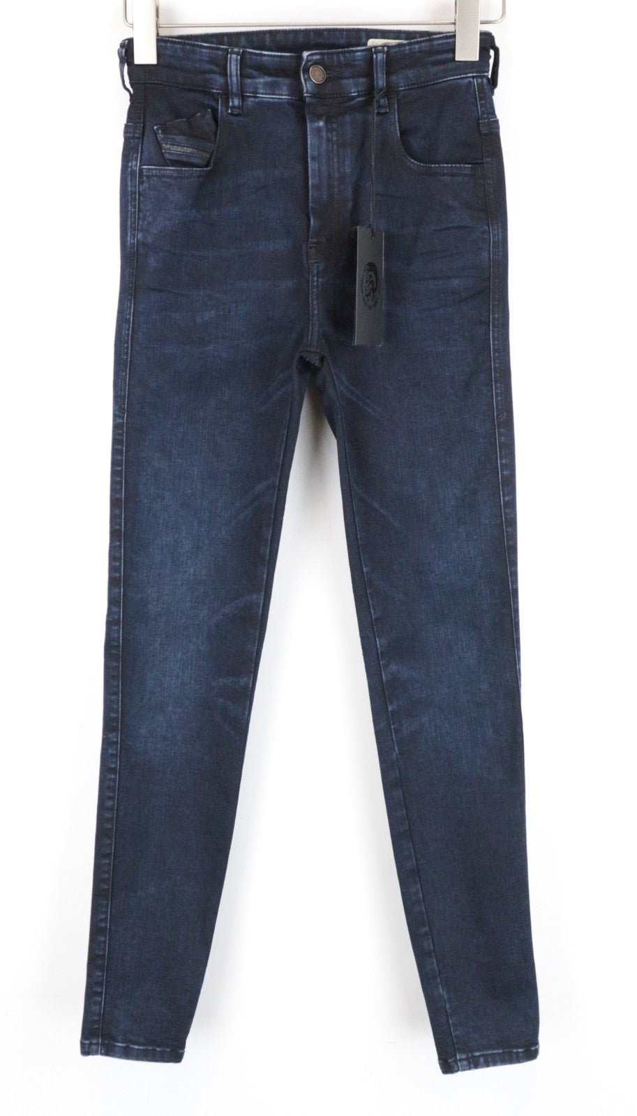 DIESEL Slandy-High 082AU Women Jeans W25/L32 Super Skinny Dark Blue Stretch