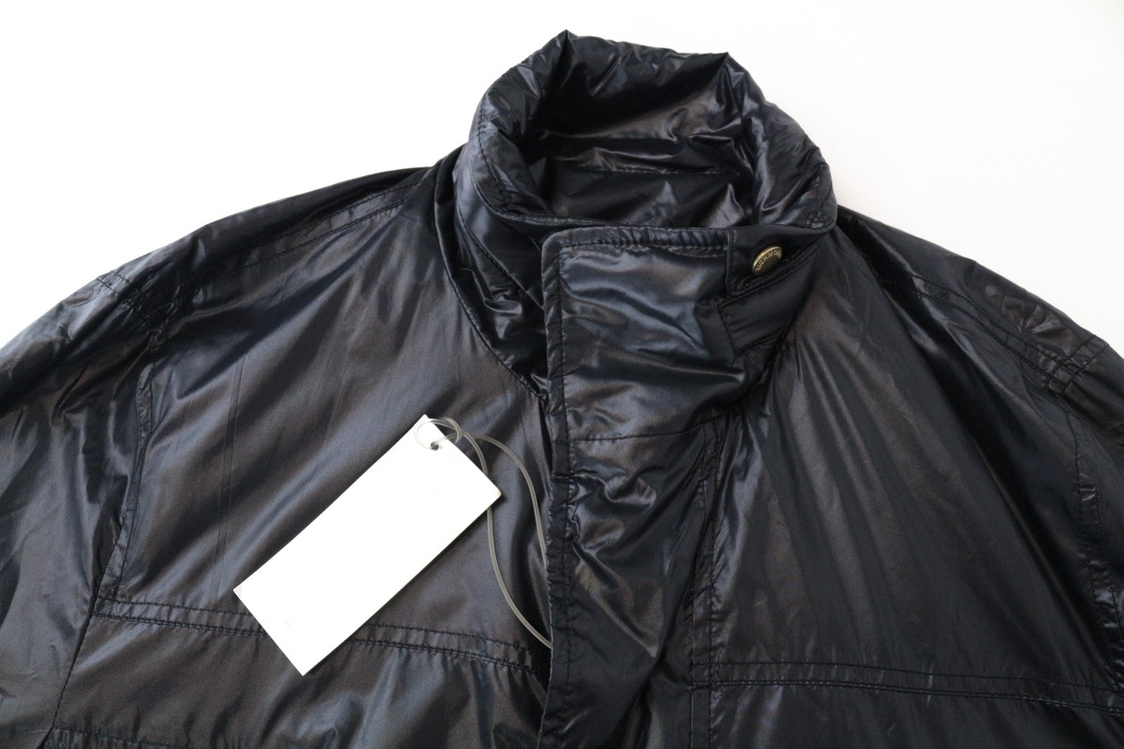 RICHMOND Men Jacket 48 M Navy Single-Breasted Long Sleeved Lightweight Zipped