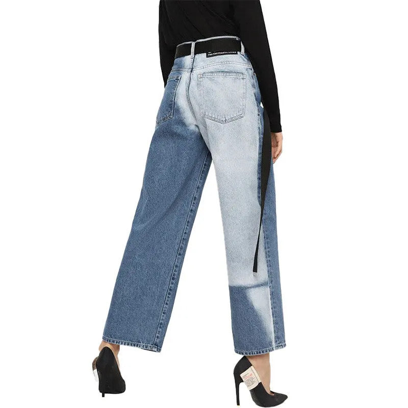 DIESEL Widee 0077V Women Jeans W28/L30 Straight Fit 5-Pocket Blue Pure Cotton