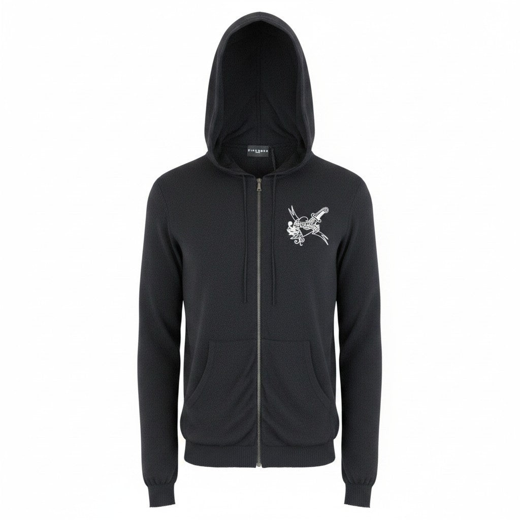 Schwarzes Sweatshirt aus Jersey