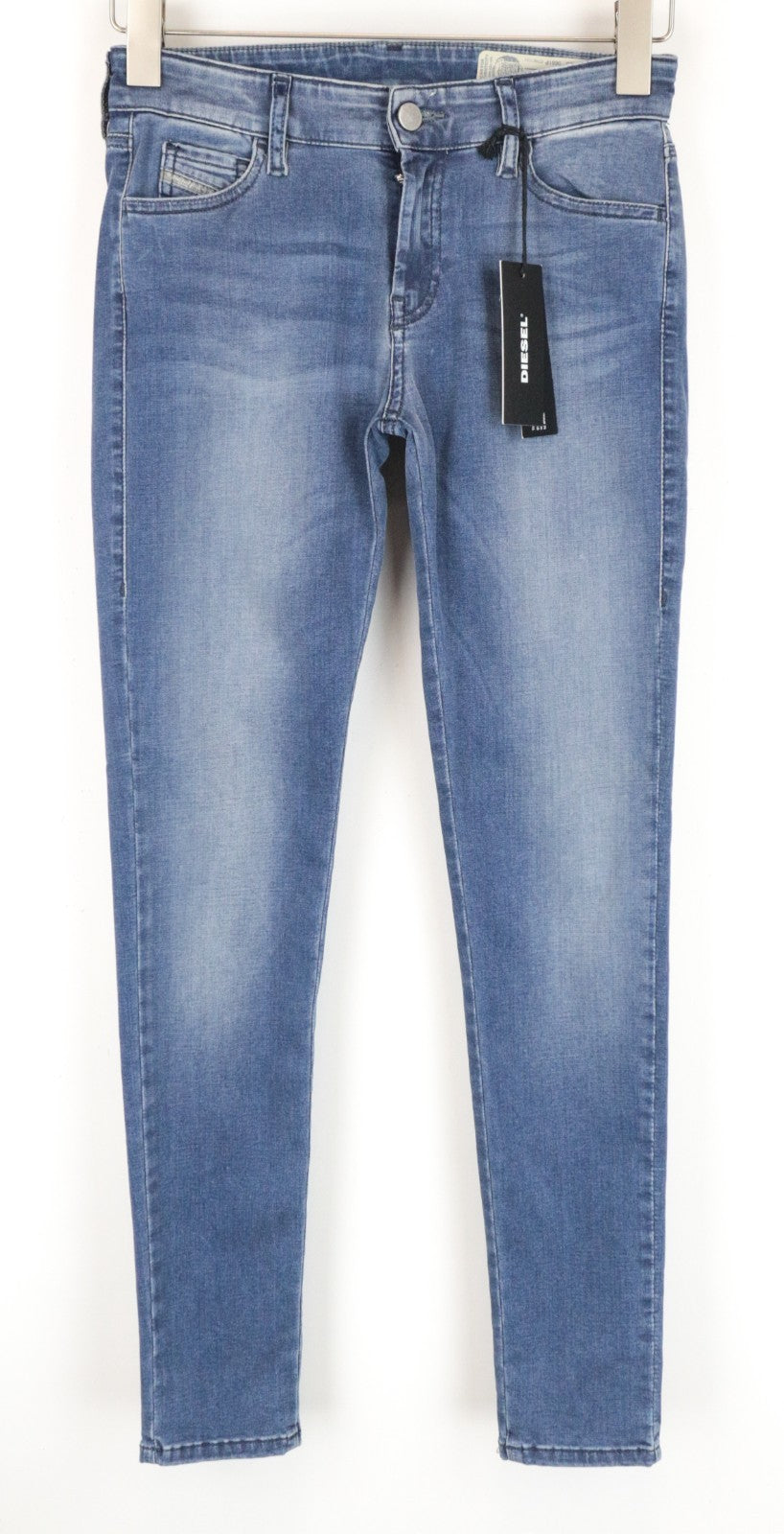DIESEL Slandy 0681P Women Jeans W26/L30 Super Slim Skinny Blue Cotton Stretch