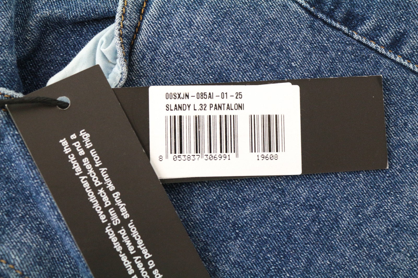 DIESEL Slandy 085AI Women Jeans W25/L32 Super Slim Skinny Blue Cotton Stretch