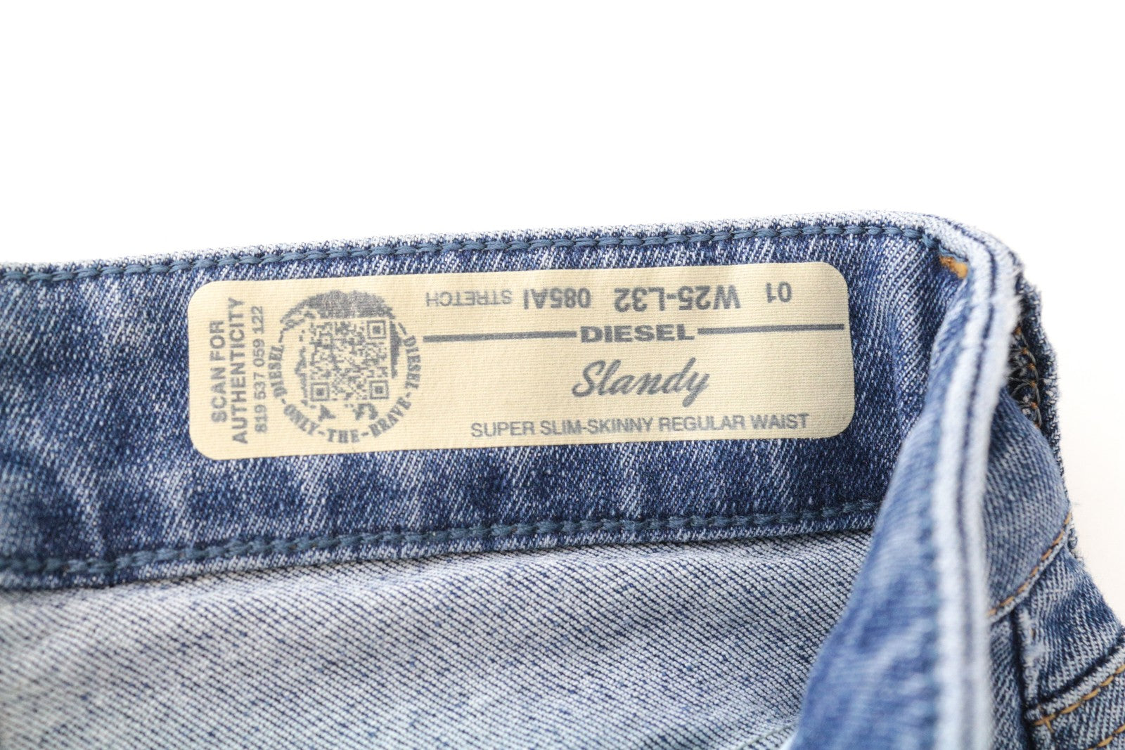 DIESEL Slandy 085AI Women Jeans W25/L32 Super Slim Skinny Blue Cotton Stretch