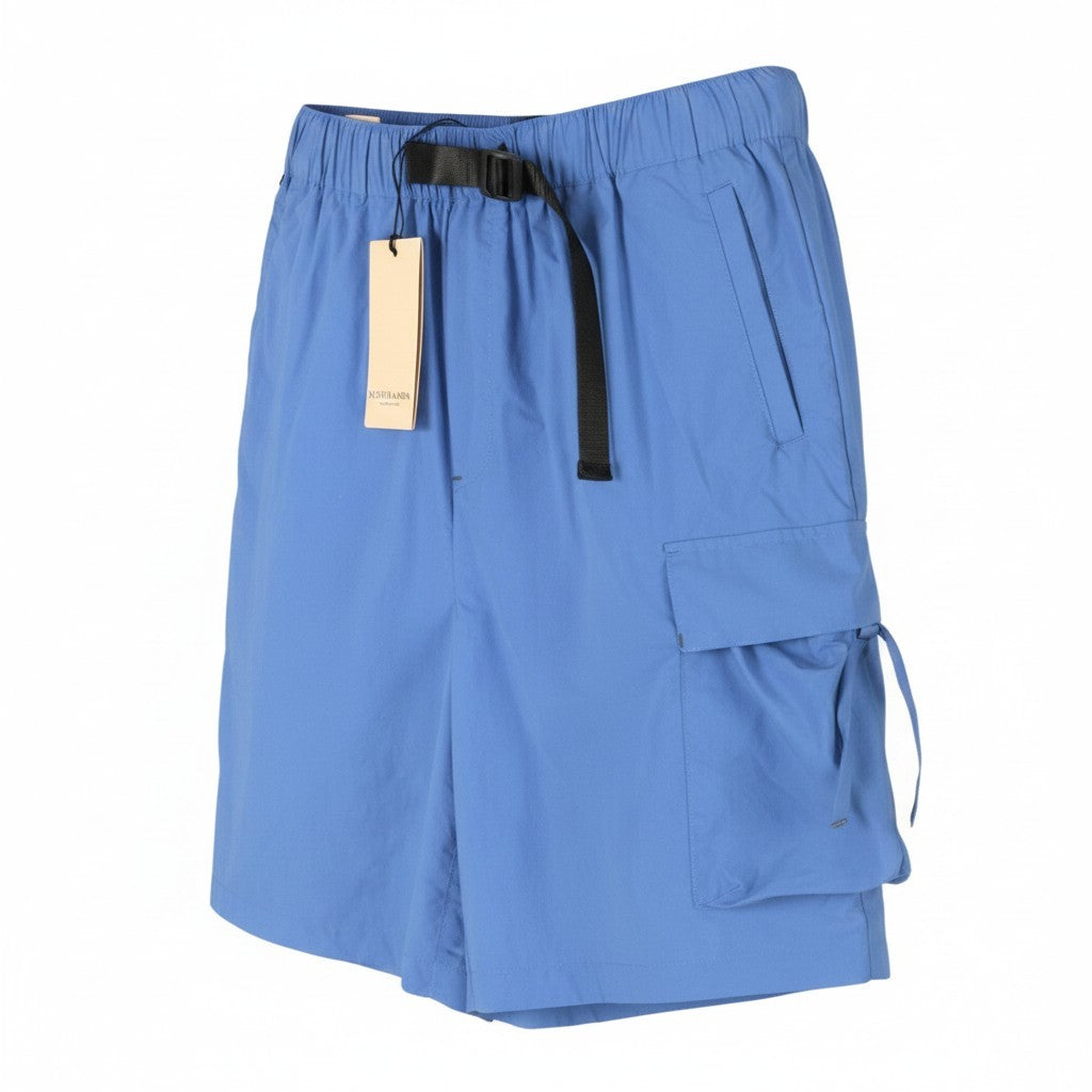 SCOTCH & SODA Wide Fit Men Shorts W31 Blue Cargo Pocket Belted