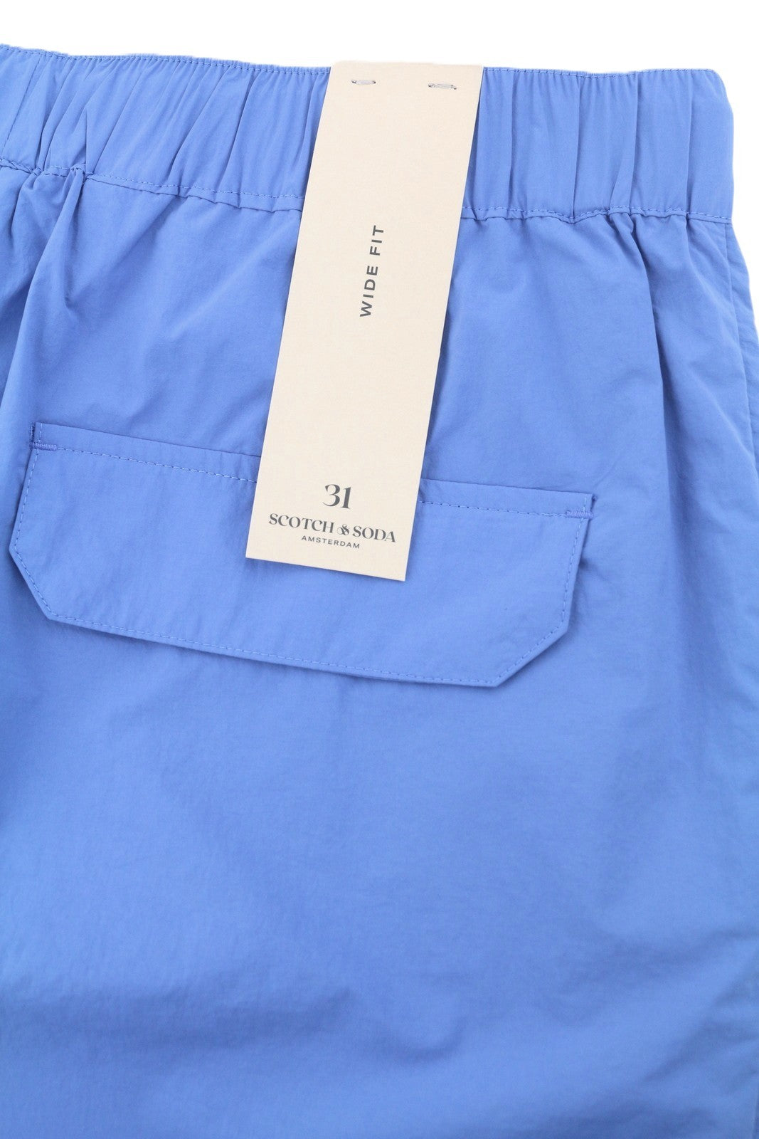 SCOTCH & SODA Wide Fit Men Shorts W31 Blue Cargo Pocket Belted