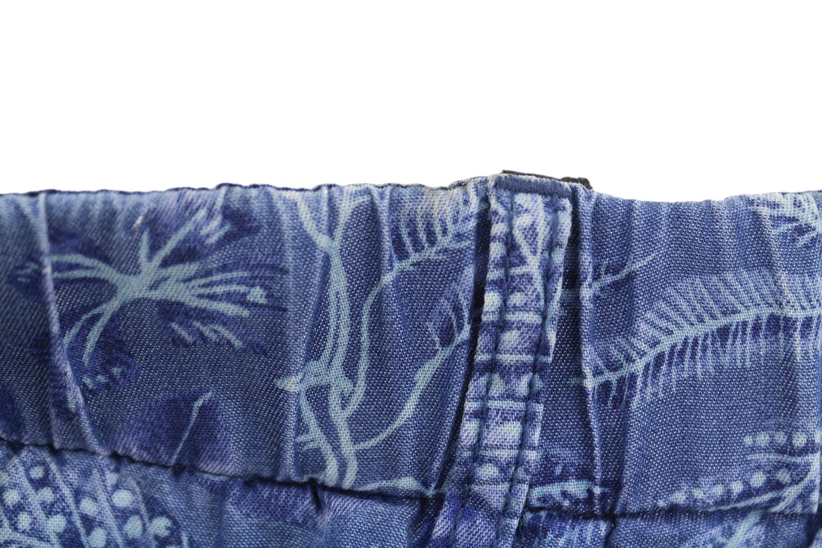 SCOTCH & SODA Twilt Men Shorts W32 Blue Leafs Pattern Loose Fit Stretch Tencel