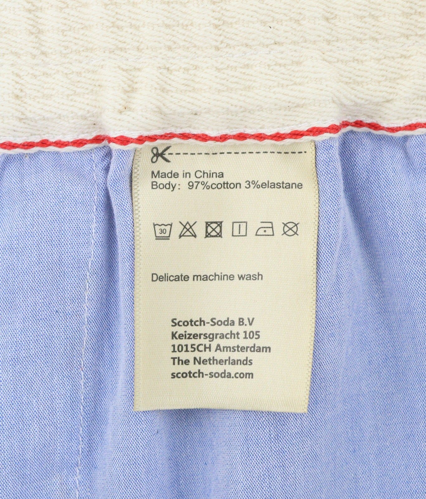 SCOTCH & SODA Men Shorts W32 White Palm Tree Island Print Drawstring Waist