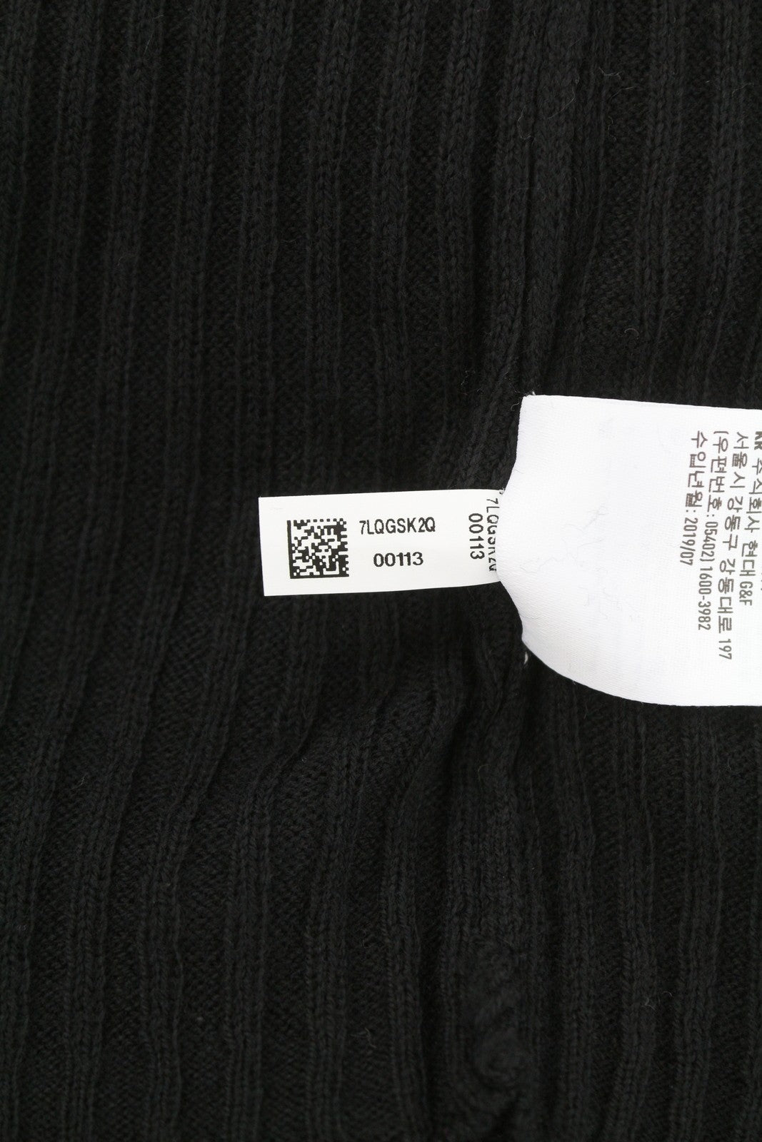 AMERICAN EAGLE OUTFITTERS Women T-Shirt L Black Ribbed V-Neck Long Sleeved