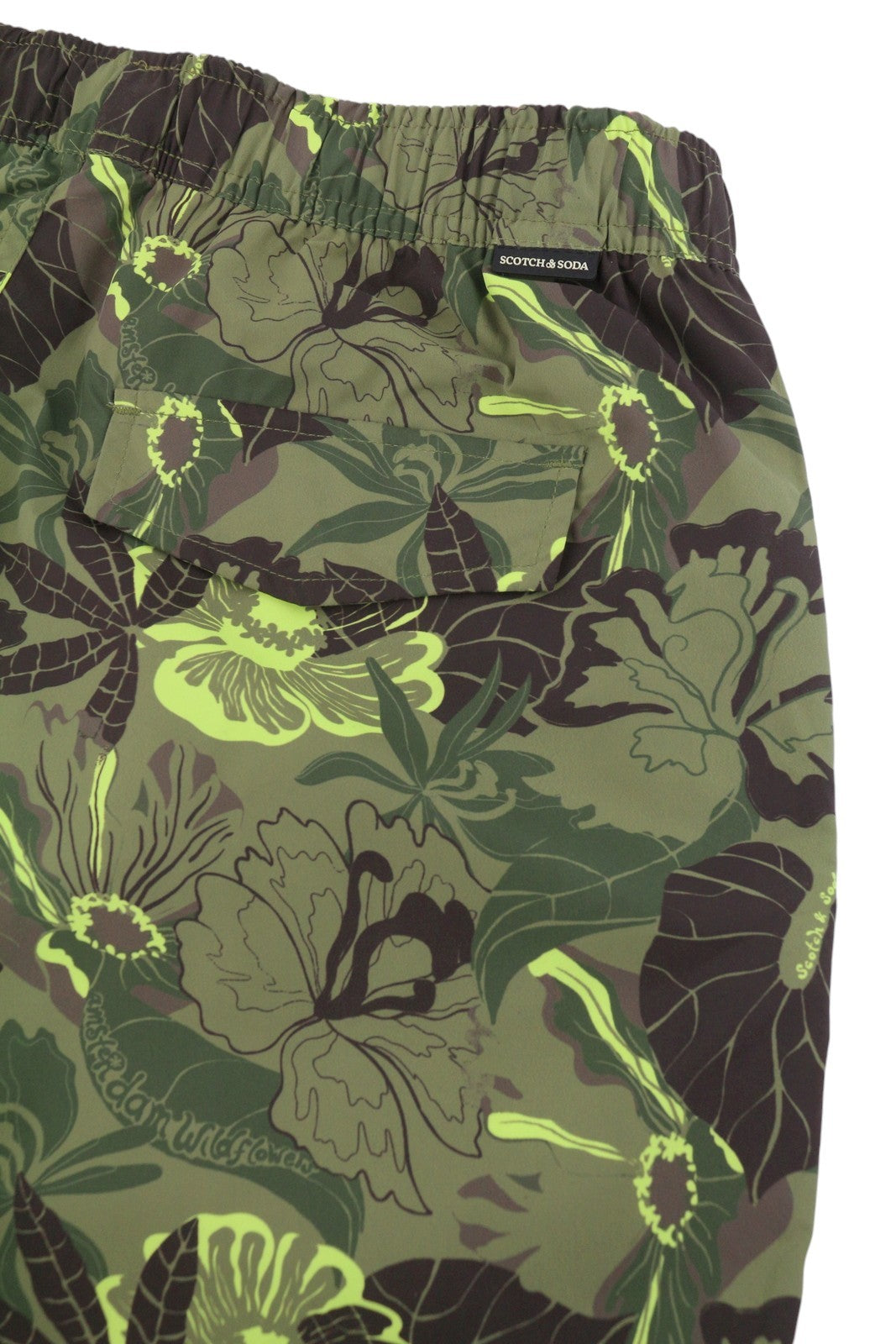 SCOTCH & SODA Men Swimwear W31 Camouflage Floral Print Drawstring Waist