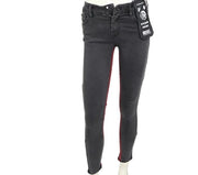 DIESEL Slandy-F 082AM Women Jeans W26/L32 Super Slim-Skinny Grey Cotton Stretch
