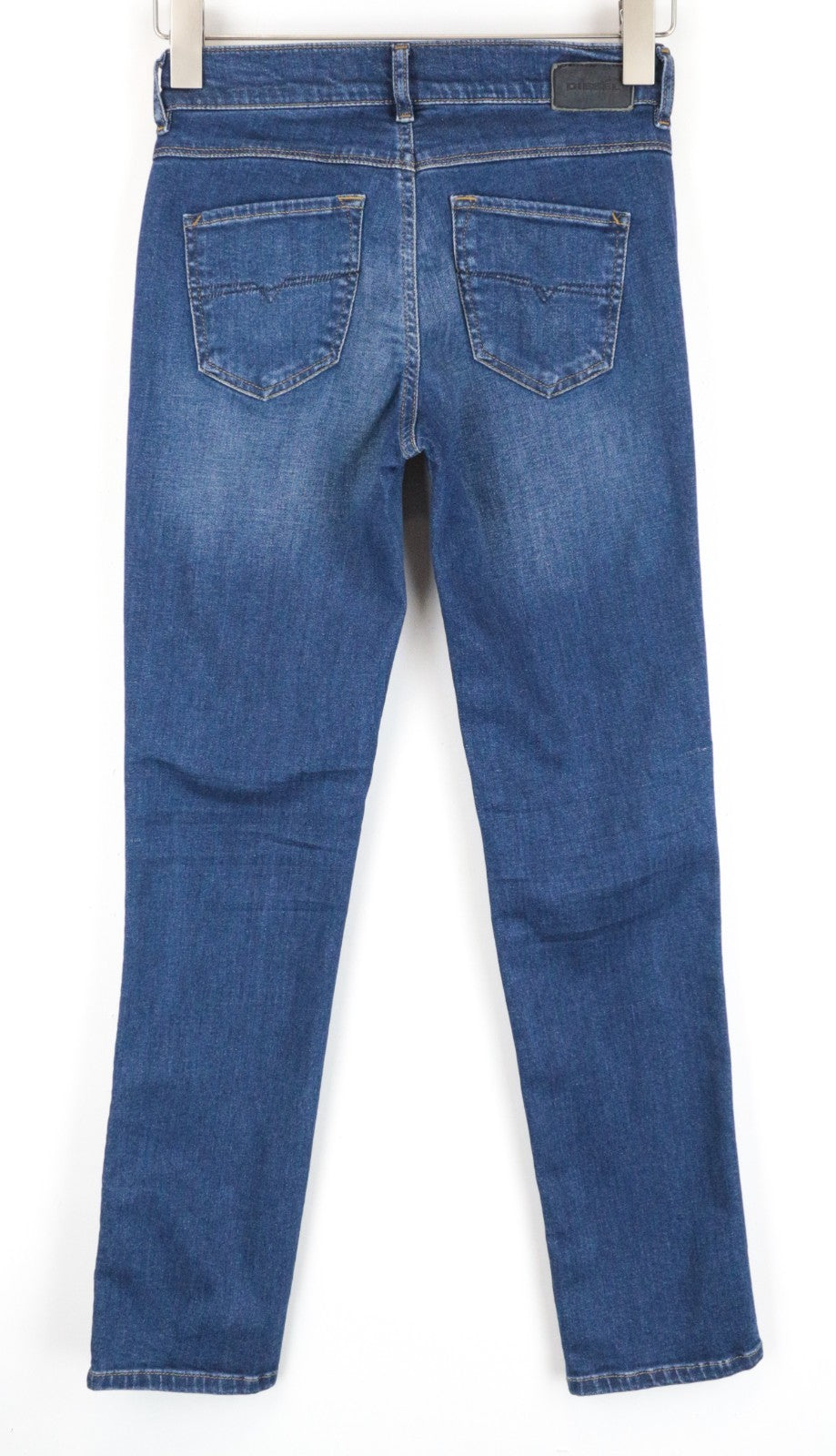 DIESEL Sandy 086AL Women Jeans W26/L30 Slim Straight Washed Blue Cotton Stretch