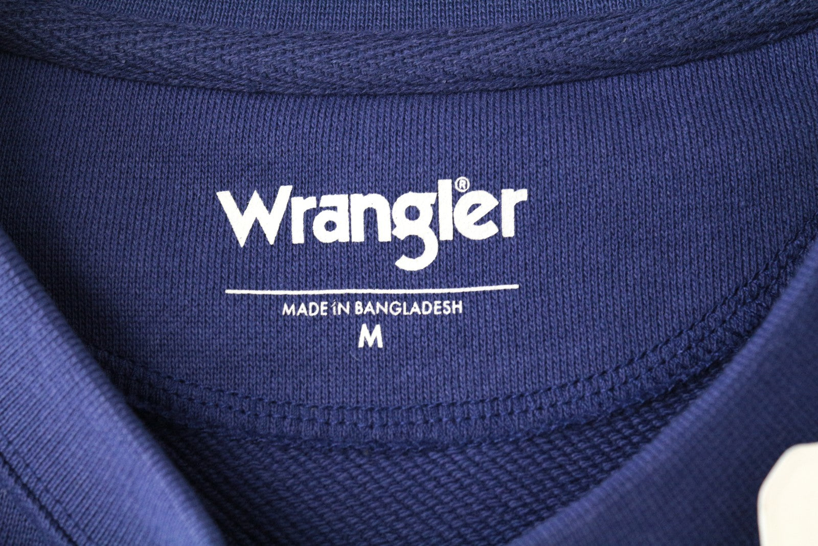 WRANGLER Men Sweatshirt M Purple Pure Cotton Long Sleeved Casual Pull On