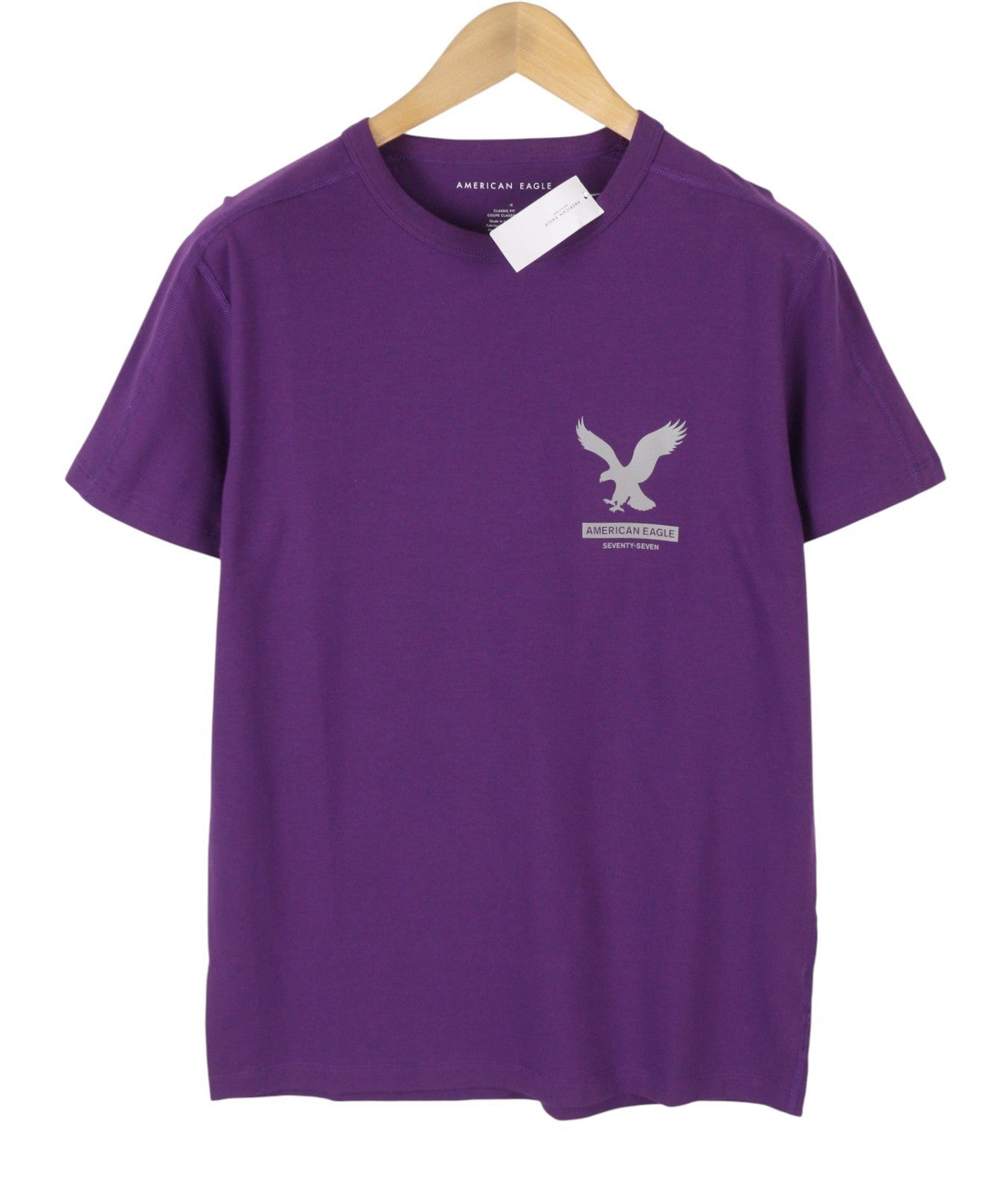AMERICAN EAGLE OUTFITTERS Classic Fit Men T-Shirt M Purple Tricot Short Sleeve