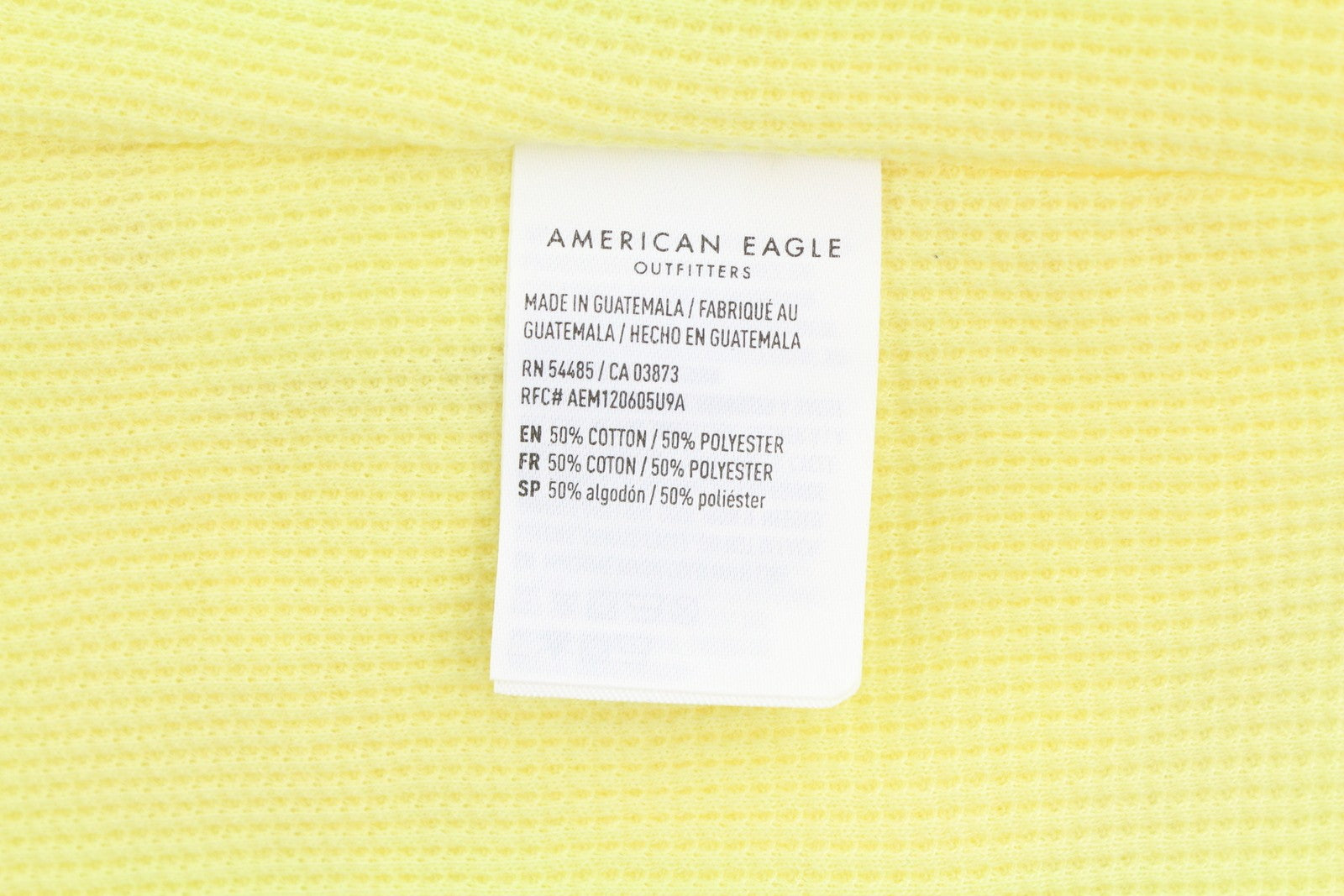 AMERICAN EAGLE OUTFITTERS Women T-Shirt XS Yellow Ribbed Cropped Sleeveless