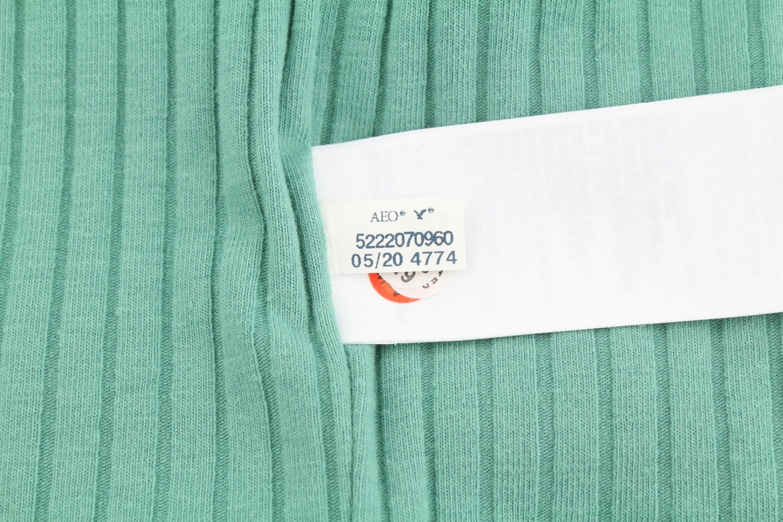 AMERICAN EAGLE OUTFITTERS Women T-Shirt XS Green Ribbed Cropped Sleeveless