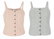 AMERICAN EAGLE OUTFITTERS Women T-Shirt XL Ribbed Round Collar Sleeveless 2PC