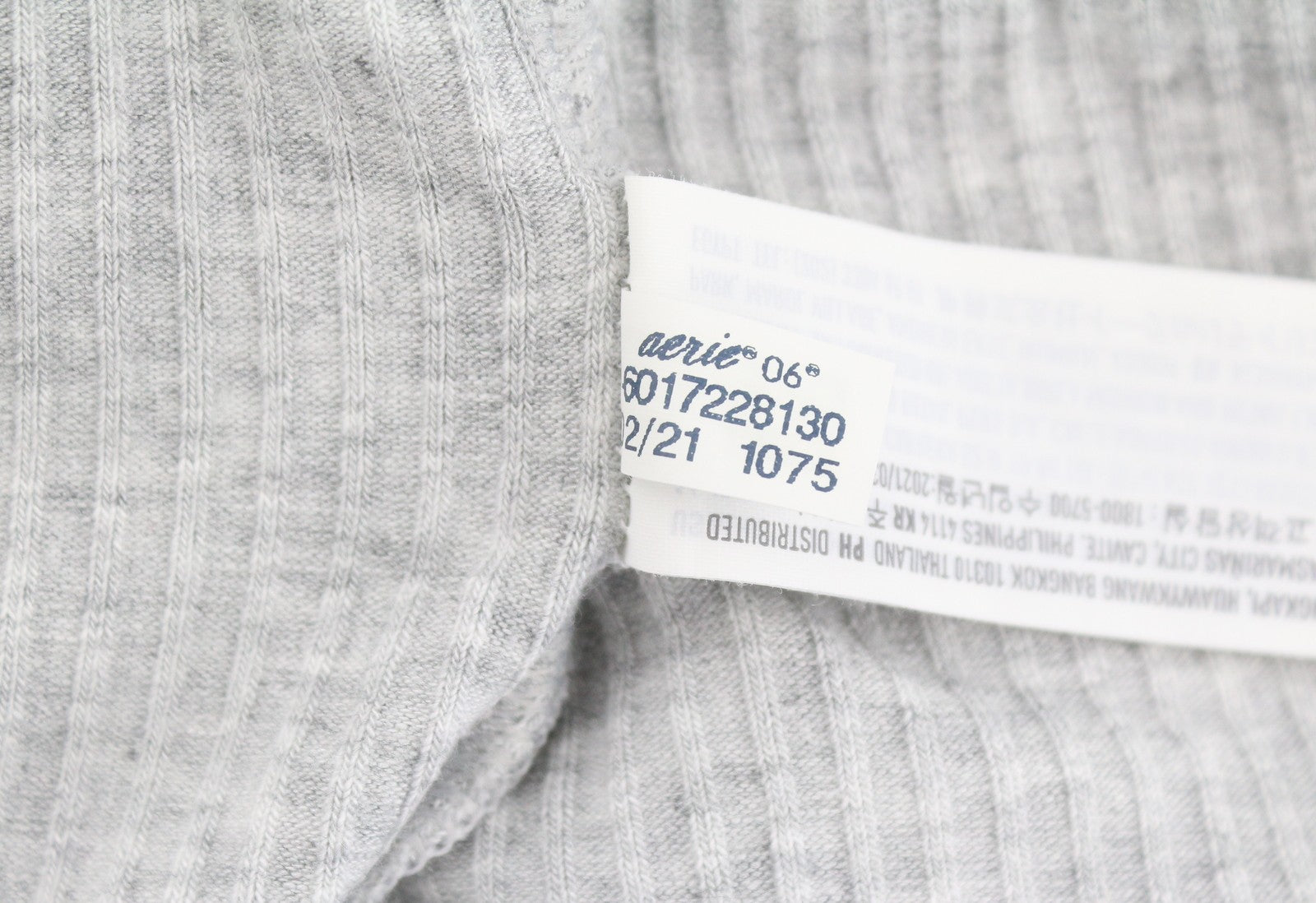 AERIE Sleepwear Women Shorts S Melange Grey Ribbed Stretch Pyjama 2PC