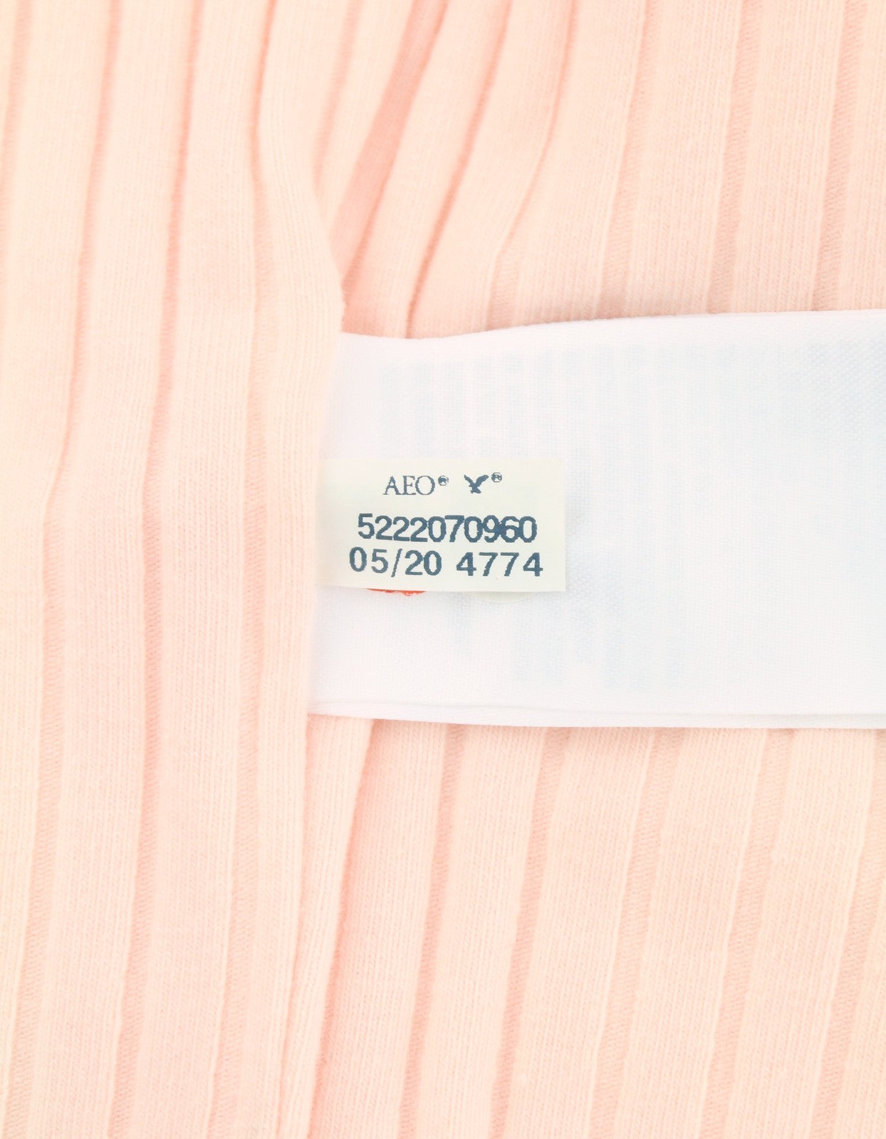 AMERICAN EAGLE OUTFITTERS Women T-Shirt S Light Pink Ribbed Cropped Sleeveless