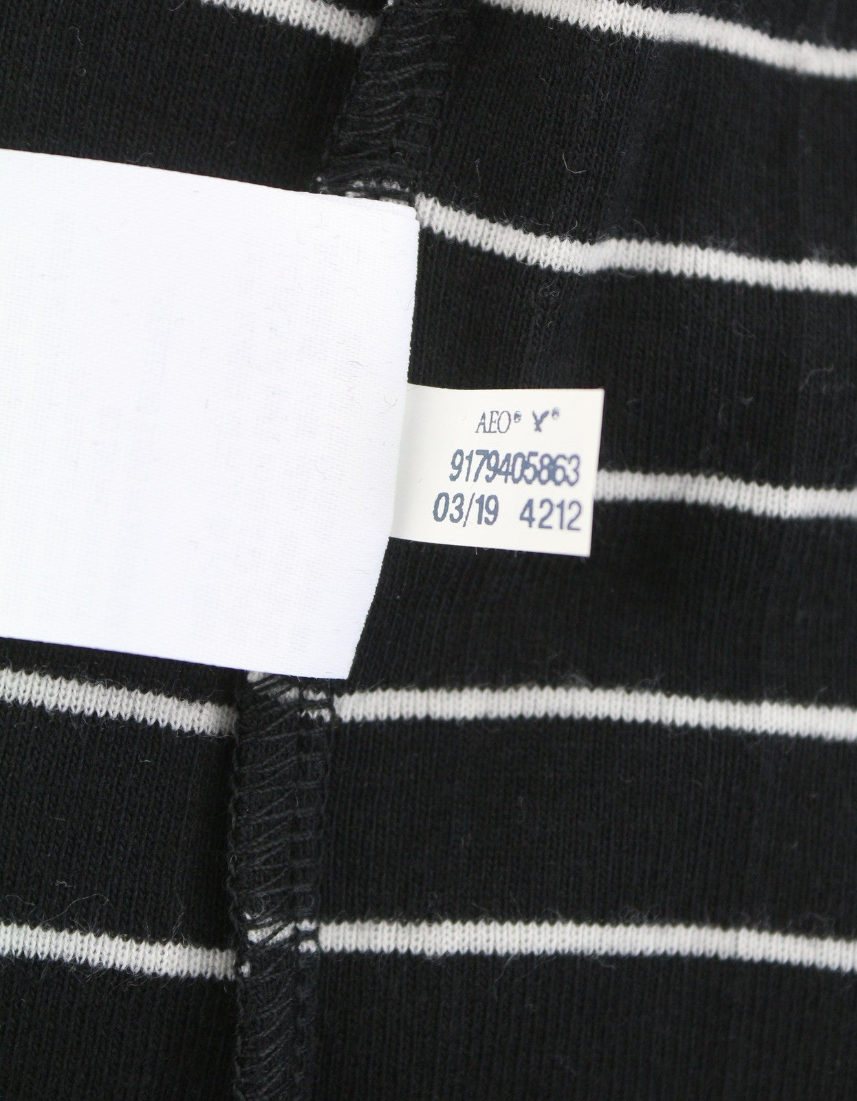 AMERICAN EAGLE OUTFITTERS Women T-Shirt S Black Striped Backless Sleeveless