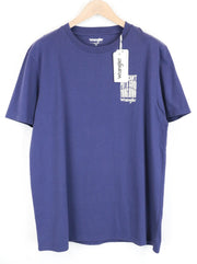 WRANGLER Men T-Shirt M Purple Pure Cotton Pull On Casual Short Sleeved