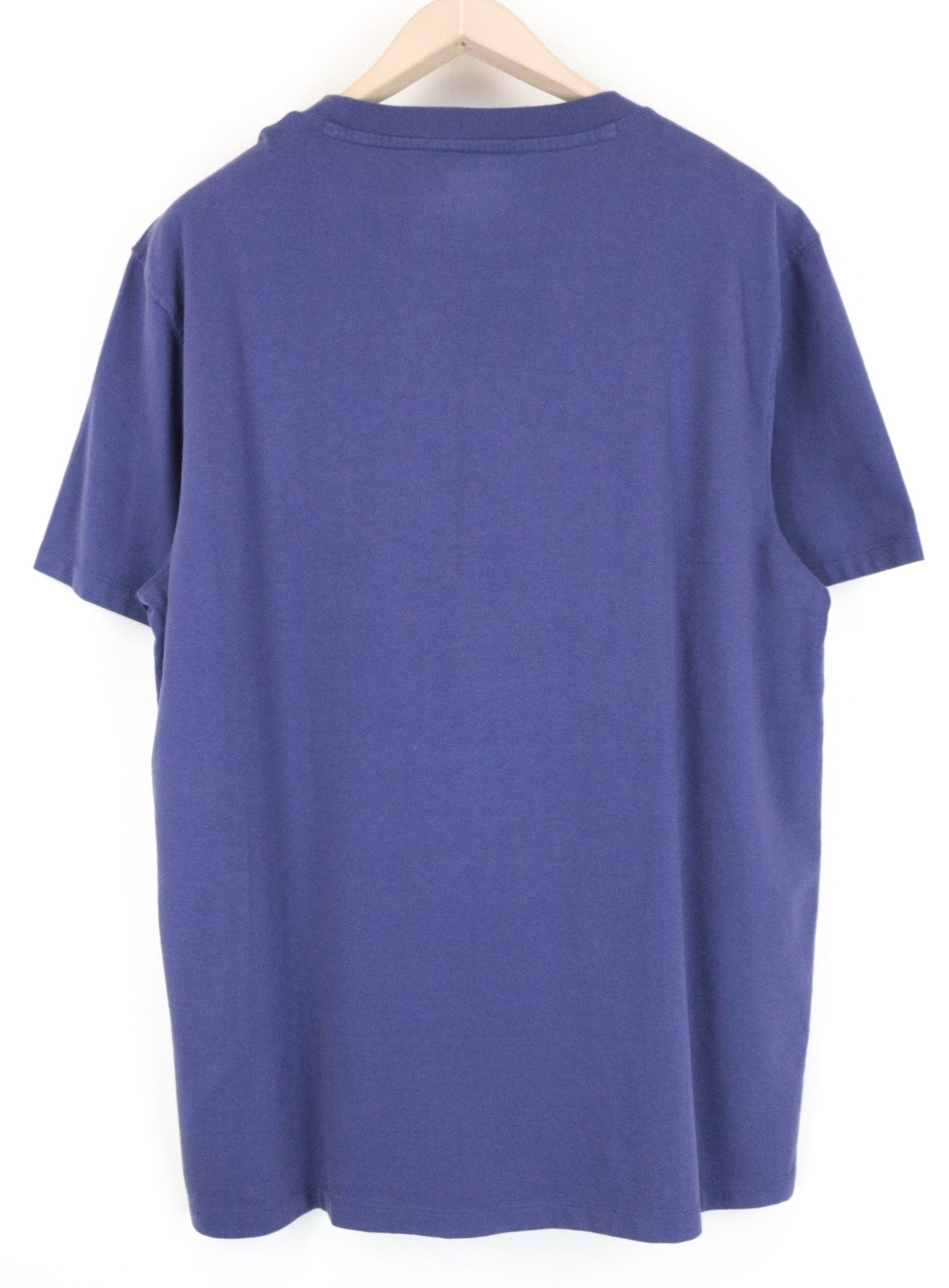 WRANGLER Men T-Shirt M Purple Pure Cotton Pull On Casual Short Sleeved