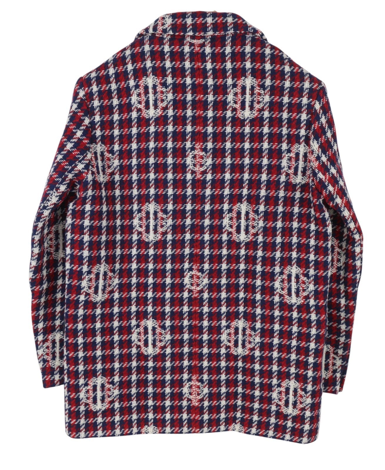 MAJE Vargelo Women Blazer 38 M Checked Monogram-Jacquard Embroidered Woven