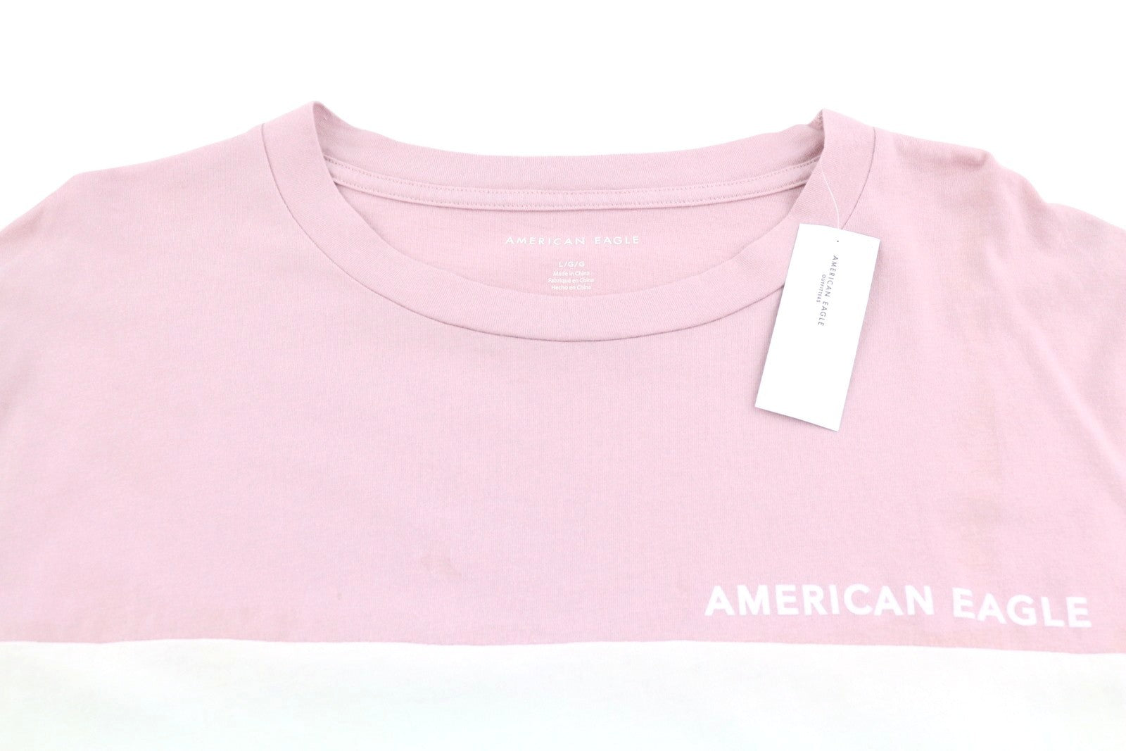 AMERICAN EAGLE OUTFITTERS Women T-Shirt L Cotton Tricot Crew Long Sleeved
