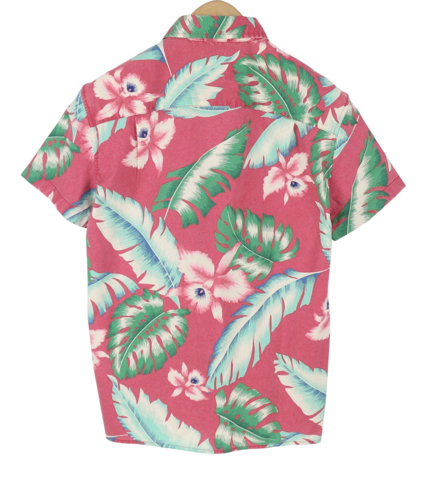 AMERICAN EAGLE OUTFITTERS Flex Men Shirt S Multicolour Leaf Print Short Sleeve