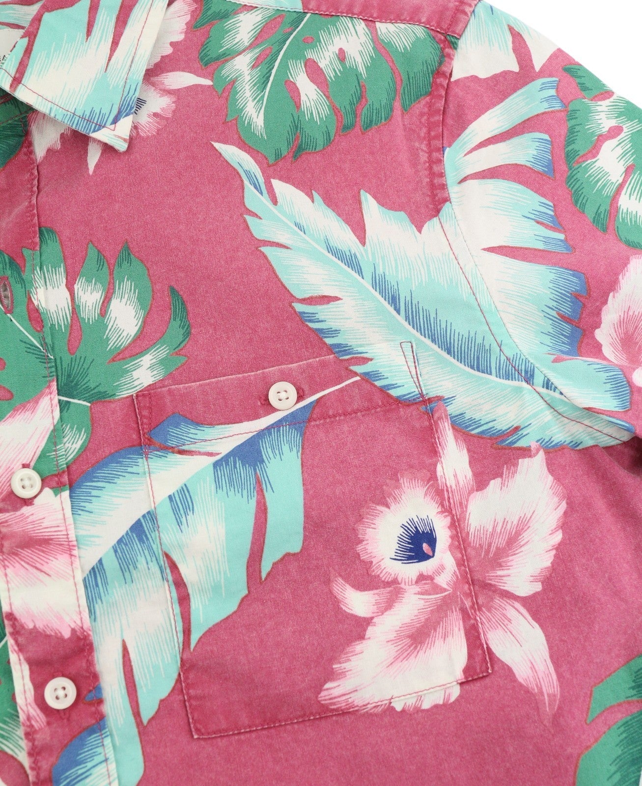 AMERICAN EAGLE OUTFITTERS Flex Men Shirt S Multicolour Leaf Print Short Sleeve