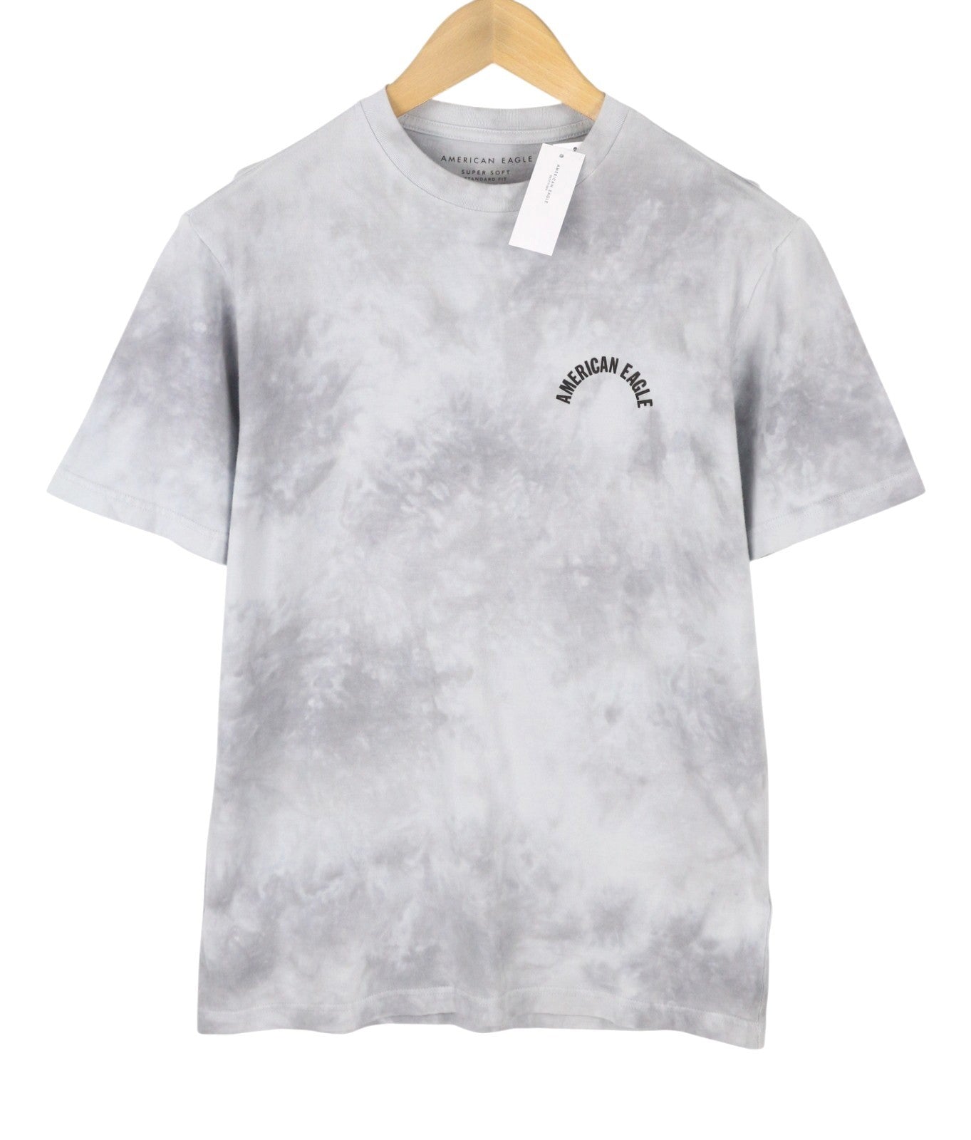 AMERICAN EAGLE OUTFITTERS Super Soft Standard Fit Men T-Shirt S Grey Tie-Dye