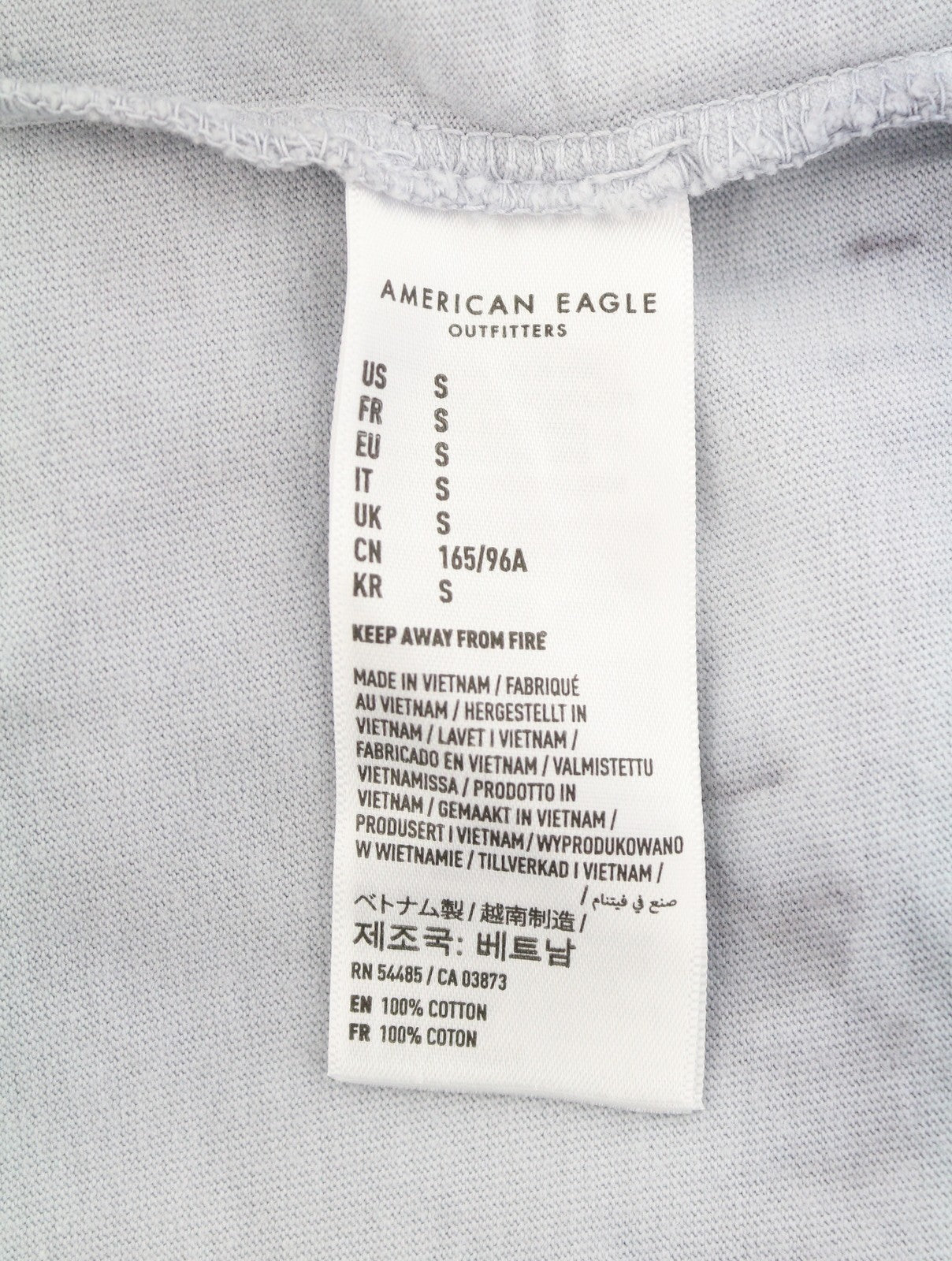 AMERICAN EAGLE OUTFITTERS Super Soft Standard Fit Men T-Shirt S Grey Tie-Dye