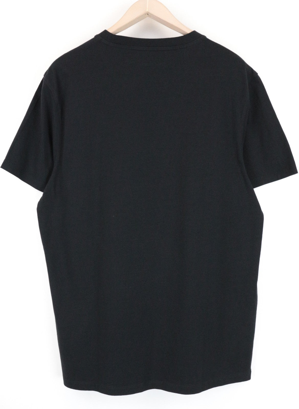 WRANGLER Men T-Shirt M Black Pure Cotton Short Sleeved Pull On Logo Print