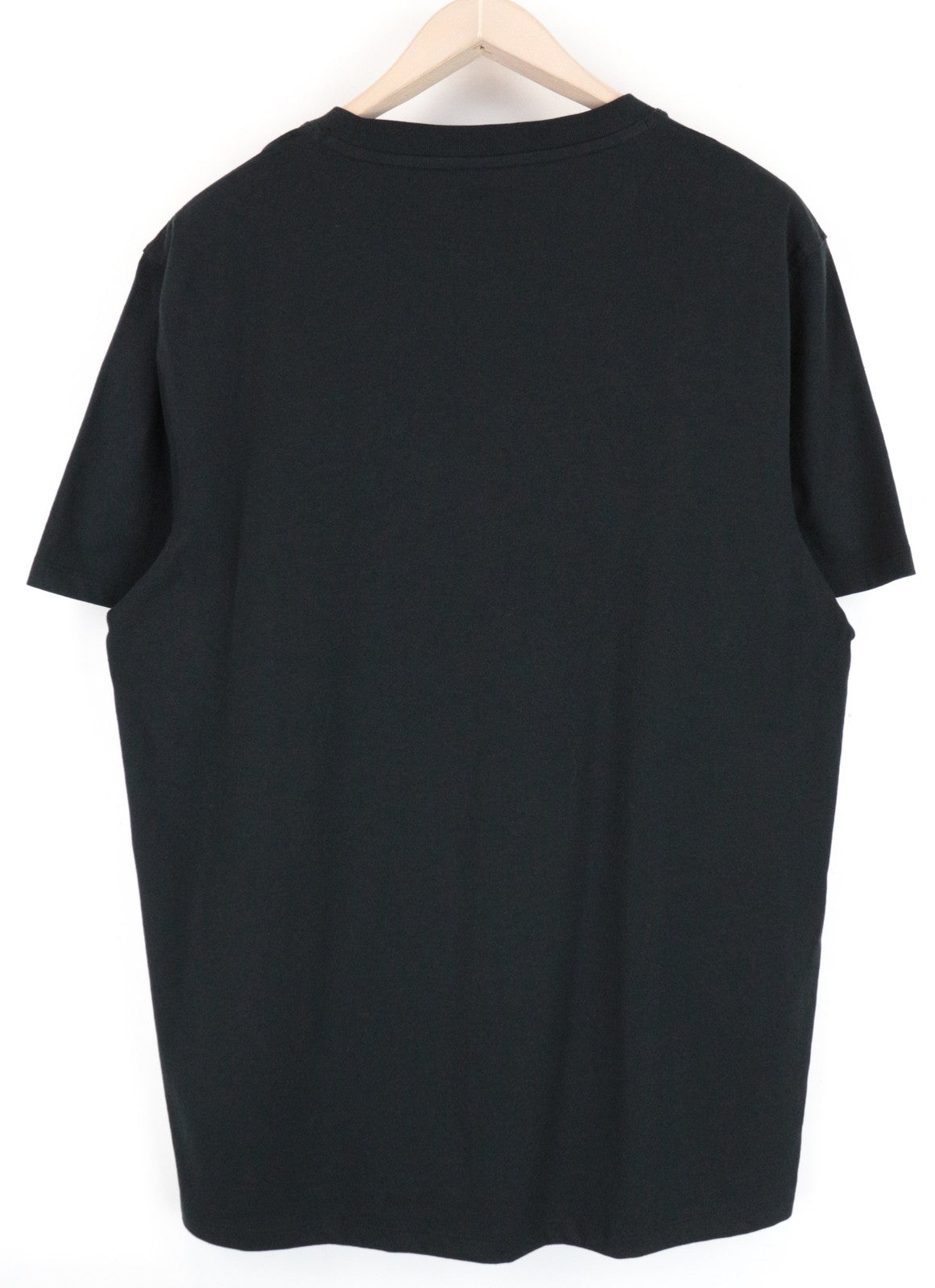 WRANGLER Men T-Shirt M Black Pure Cotton Short Sleeved Pull On Logo