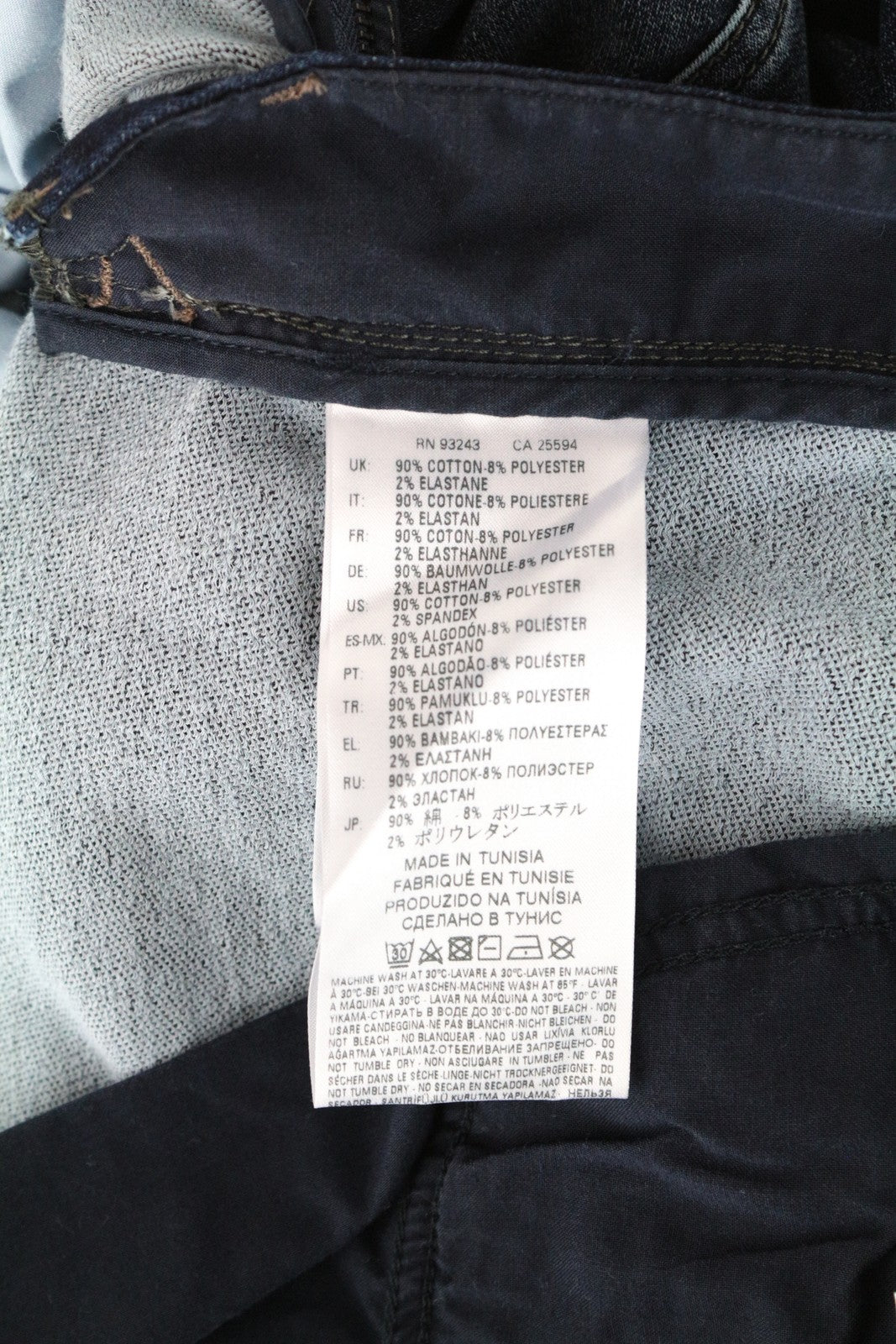 DIESEL Thavar-NE R060S Men Jeans W28 Sweat Jogg Slim Washed Cotton Stretch Blue