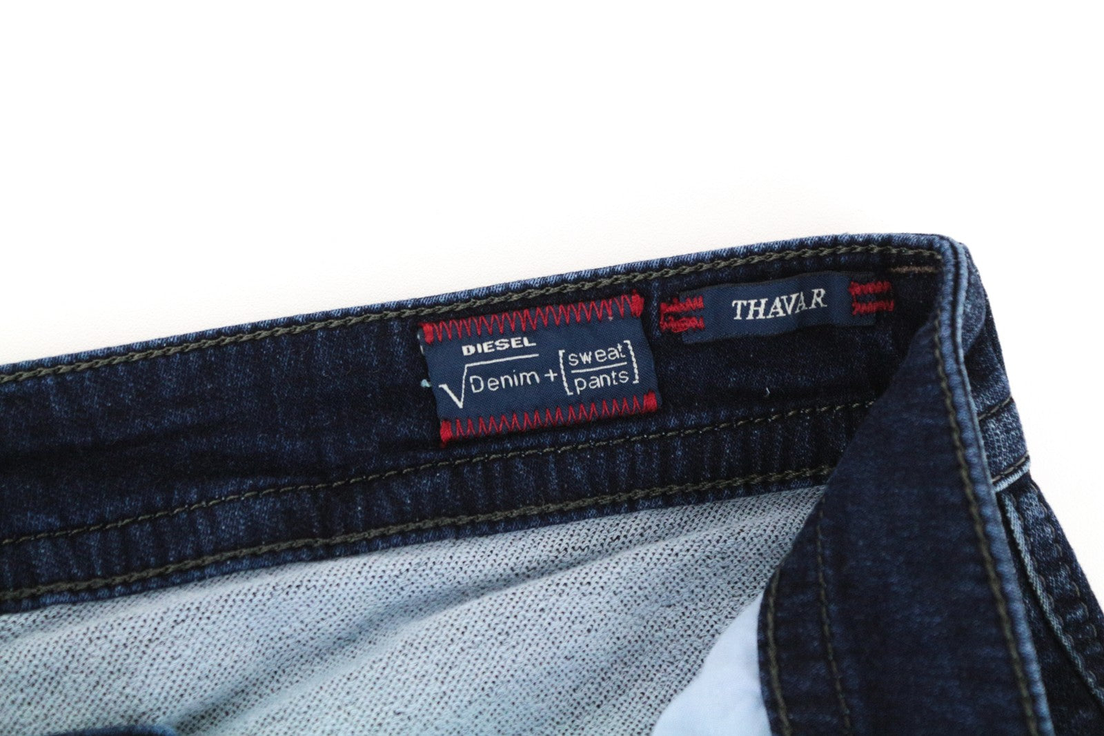 DIESEL Thavar-NE R060S Men Jeans W28 Sweat Jogg Slim Wash Cotton Stretch Blue