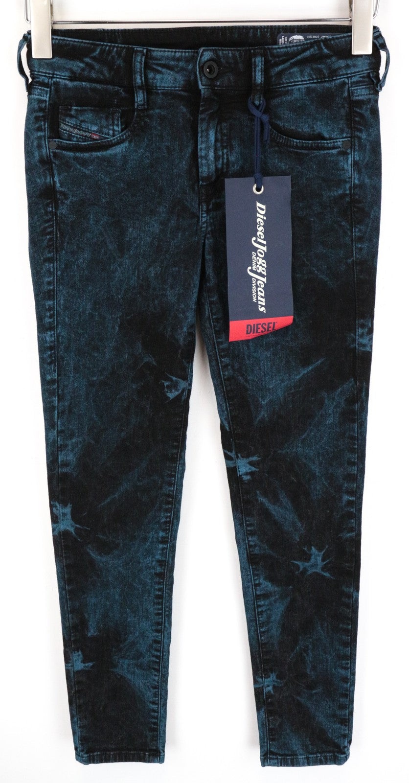DIESEL D-Ollies-SP-NE 084AF Women Jeans W23 Sweat Jogg Slim Blue Girls Stretch