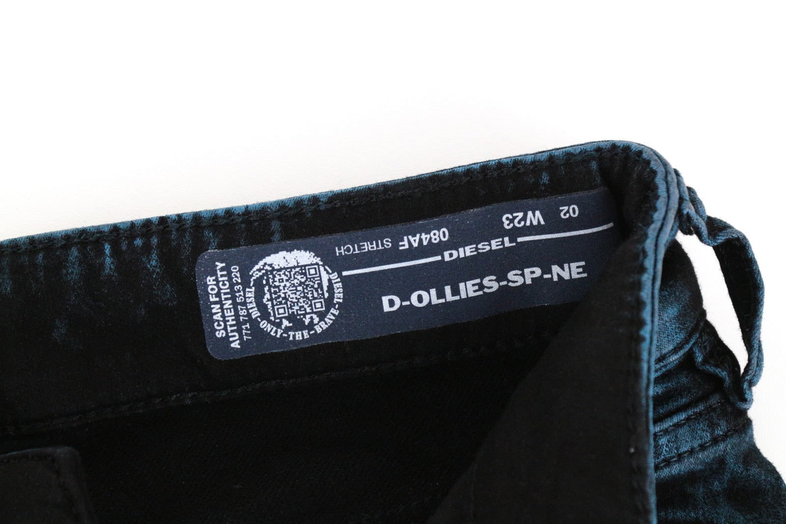 DIESEL D-Ollies-SP-NE 084AF Women Jeans W23 Sweat Jogg Slim Blue Girls Stretch