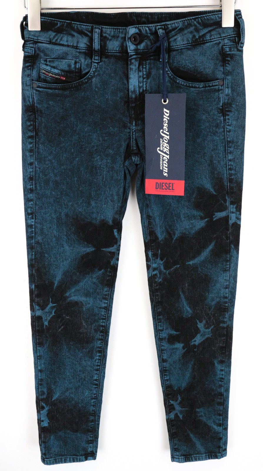 DIESEL D-Ollies-SP-NE 084AF Women Jeans W25 Sweat Jogg Slim Blue Cotton Stretch