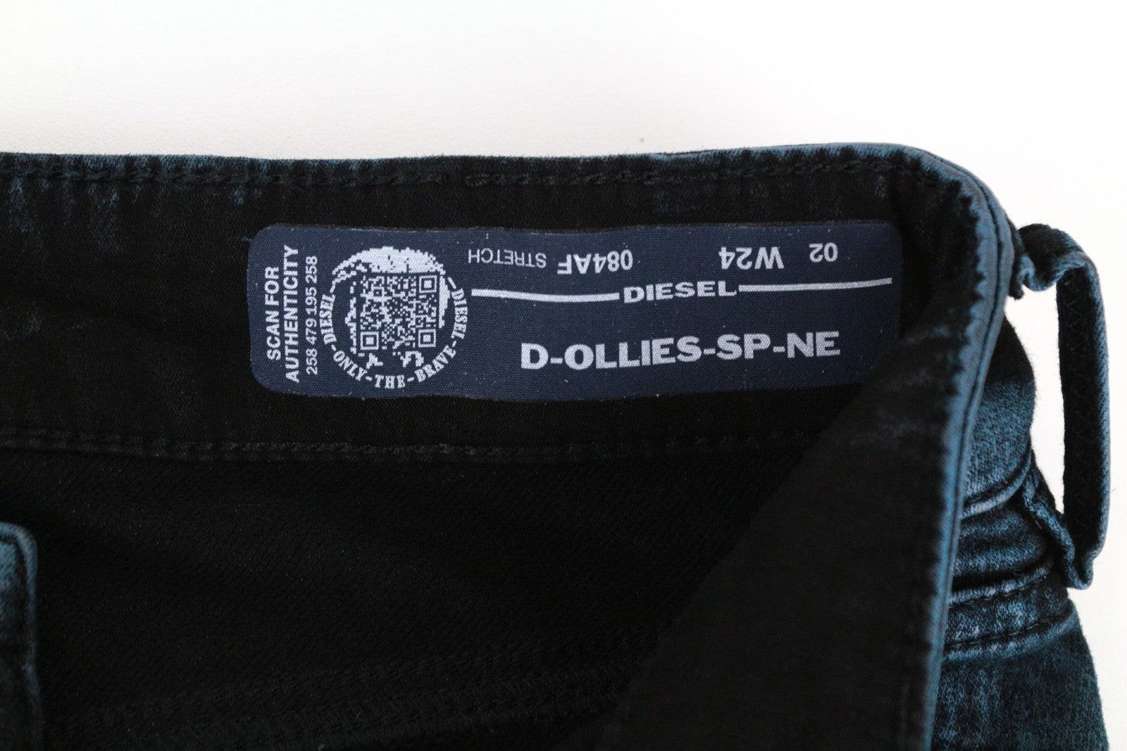 DIESEL D-Ollies-SP-NE 084AF Women Jeans W24 Sweat Jogg Slim Blue Girl Stretch