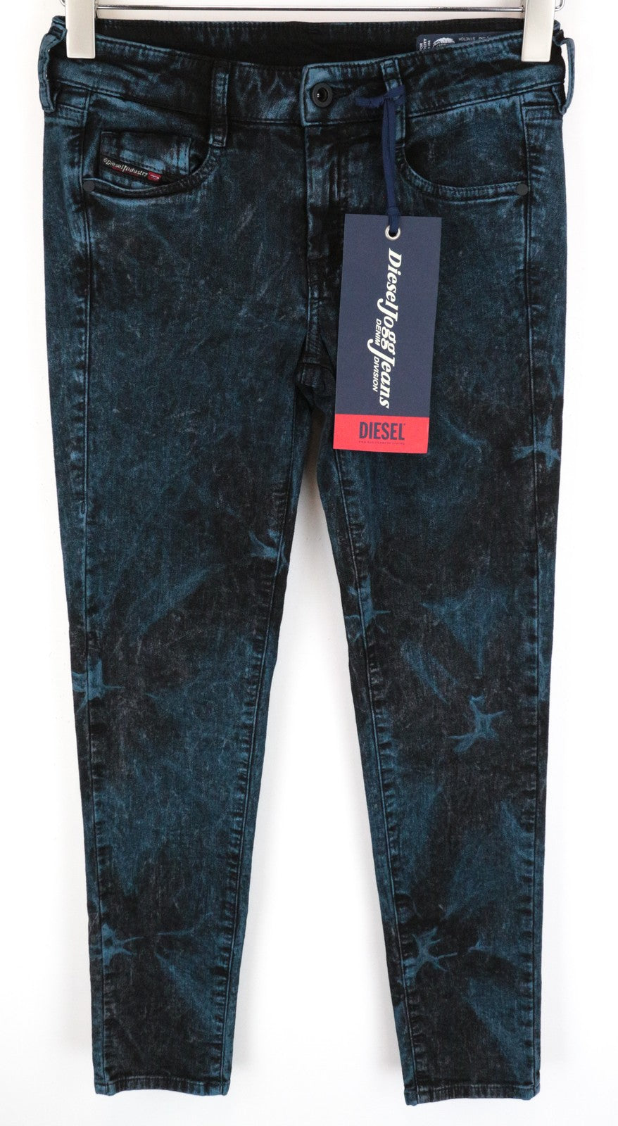 DIESEL D-Ollies-SP-NE 084AF Women Jeans W26 Sweat Jogg Slim Fit Blue Stretch