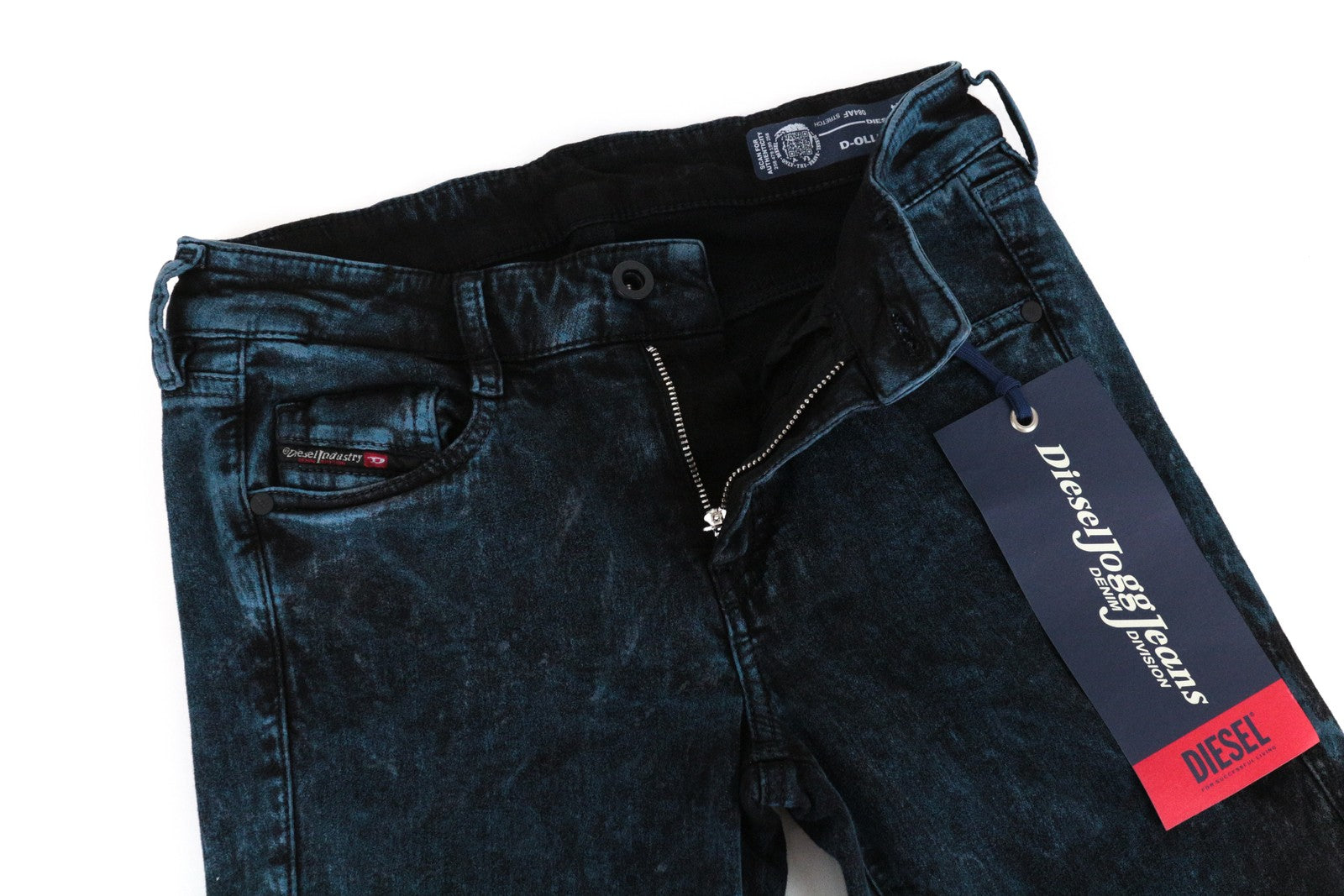 DIESEL D-Ollies-SP-NE 084AF Women Jeans W26 Sweat Jogg Slim Fit Blue Stretch