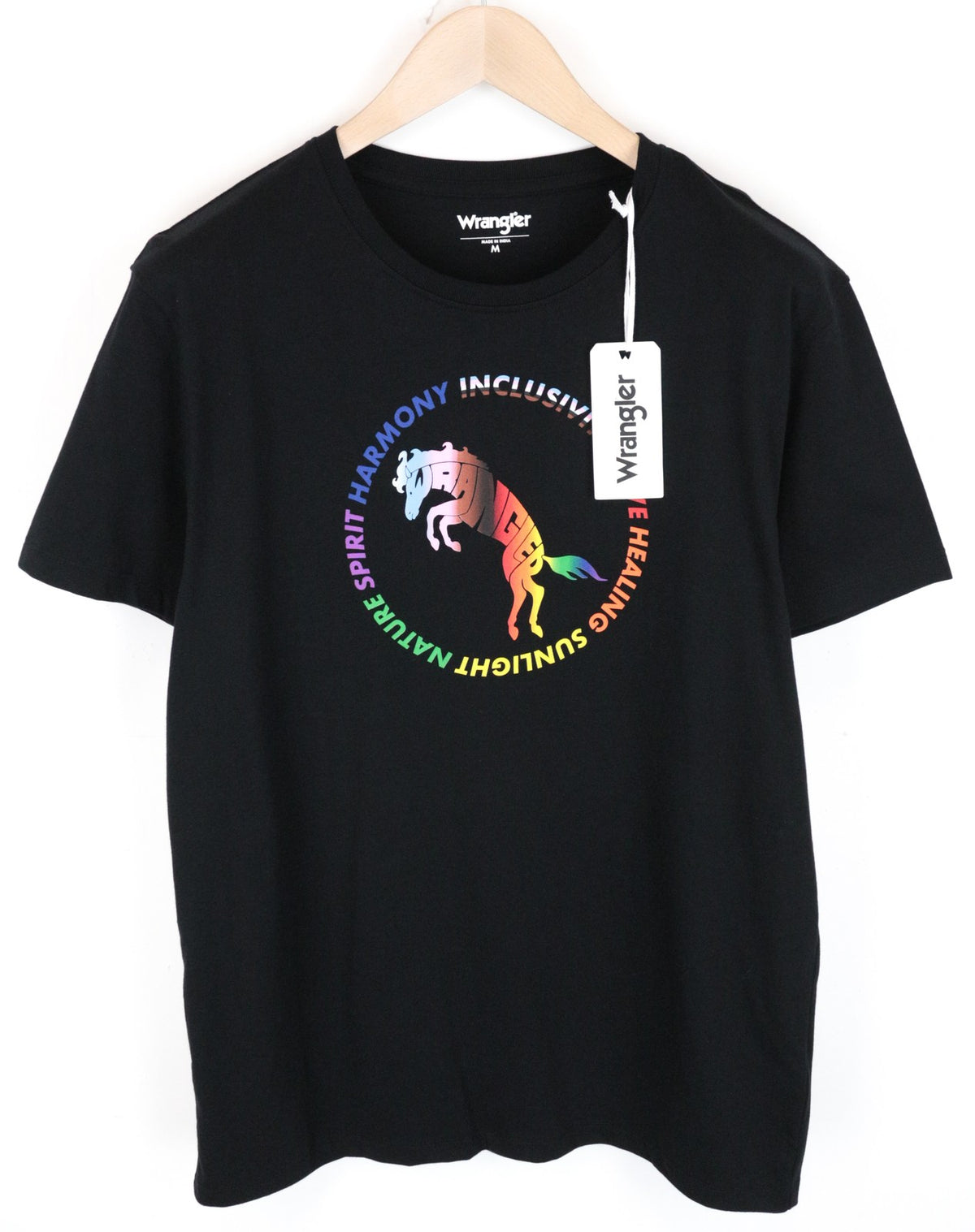 Schwarzes Twill-T-Shirt