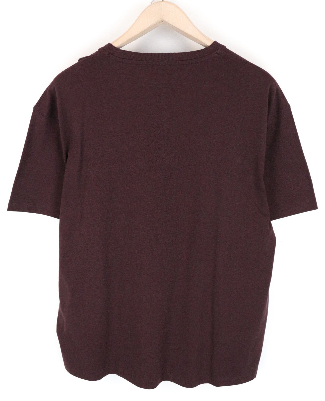 WRANGLER Men T-Shirt M Purple Pure Cotton Short Sleeved Pull On Printed Logo