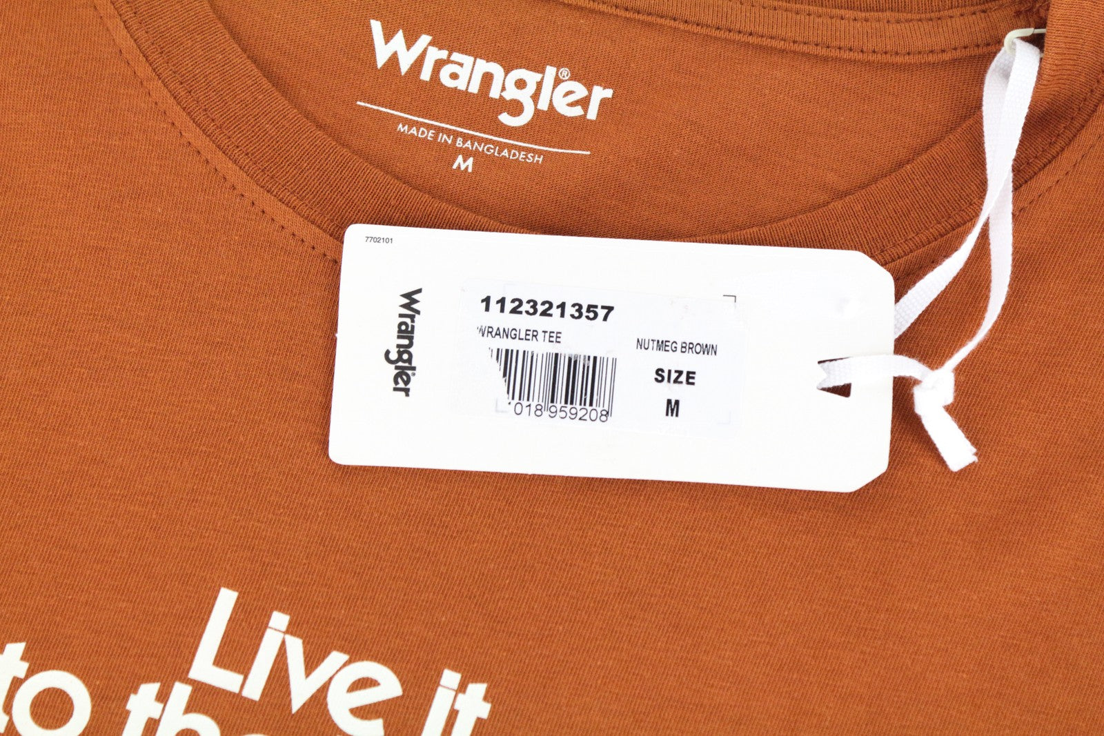 WRANGLER Men T-Shirt M Orange Pure Cotton Short Sleeved Pull On Casual